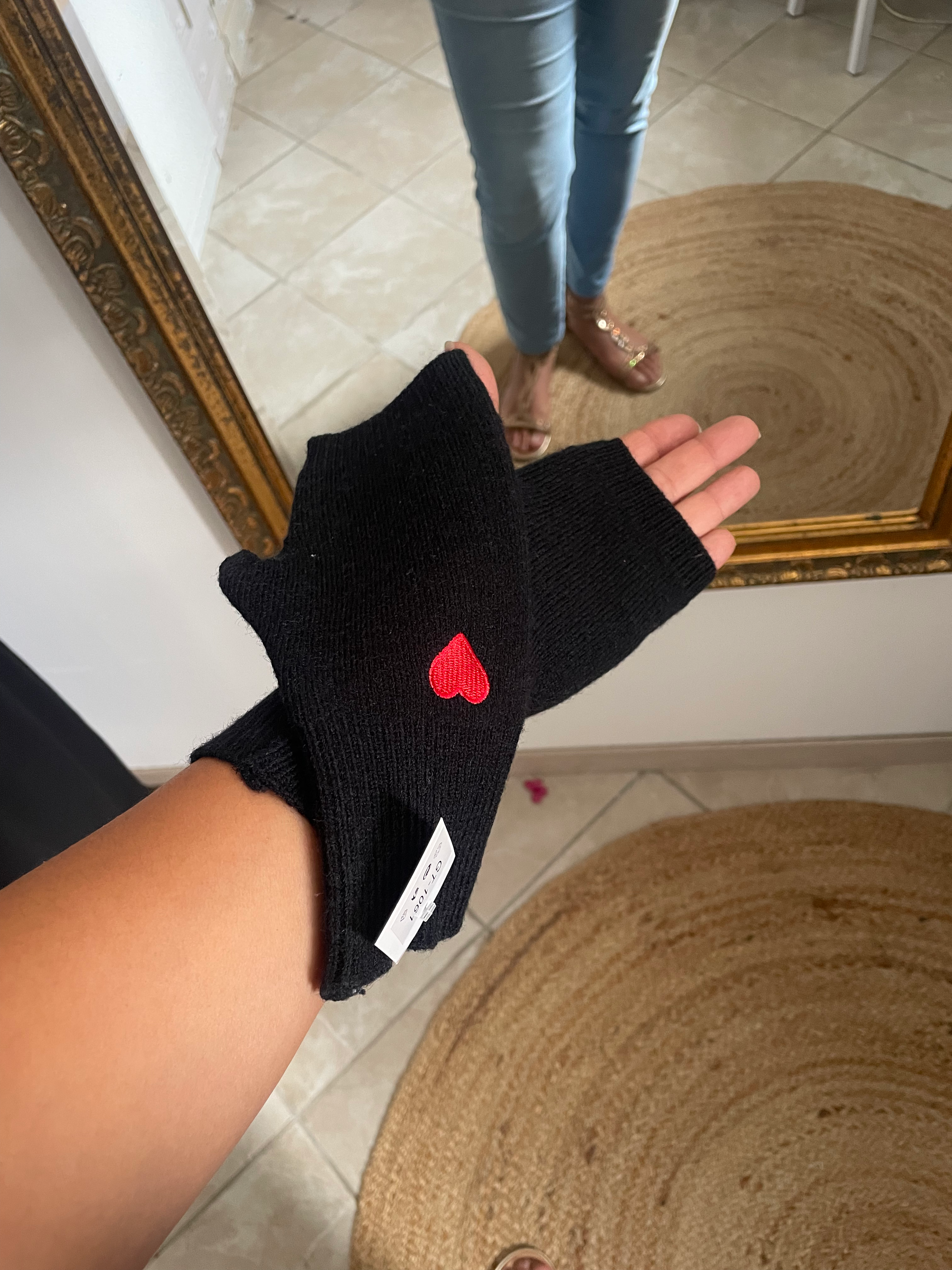 MITAINE CŒUR ♥️  NOIR image 1