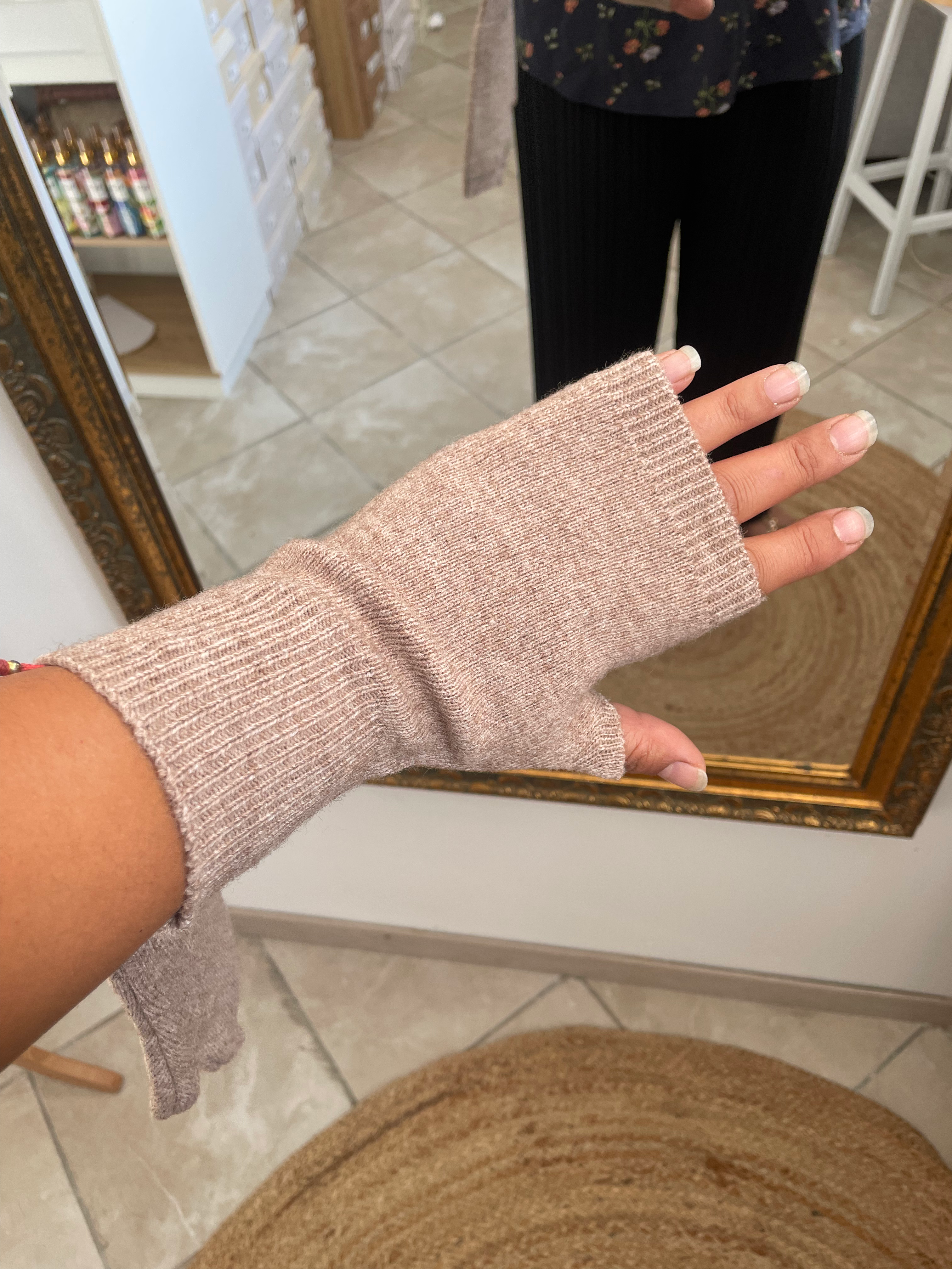 MITAINE CŒUR ♥️ BEIGE image 0