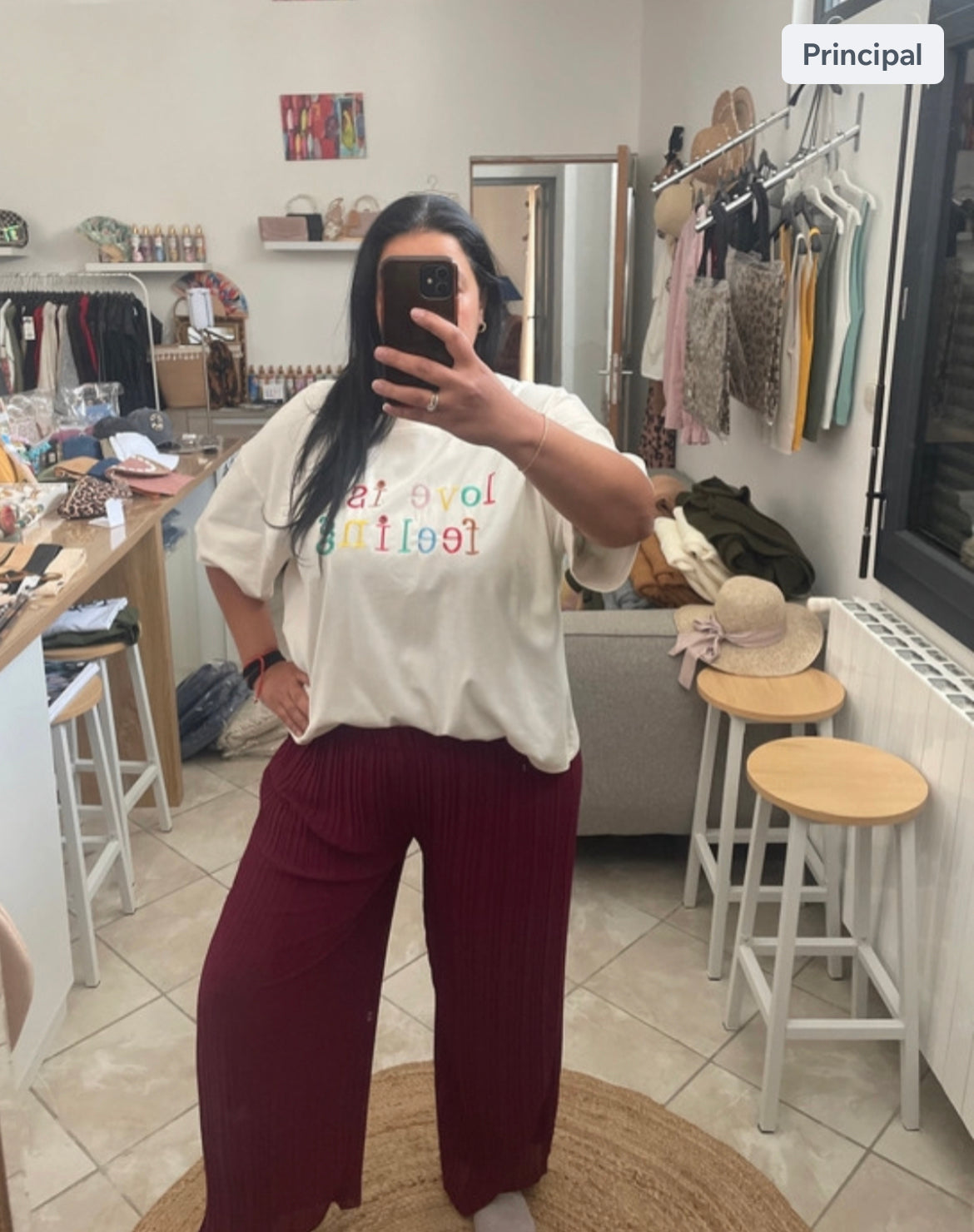 Pantalon Romy bordeaux image 0