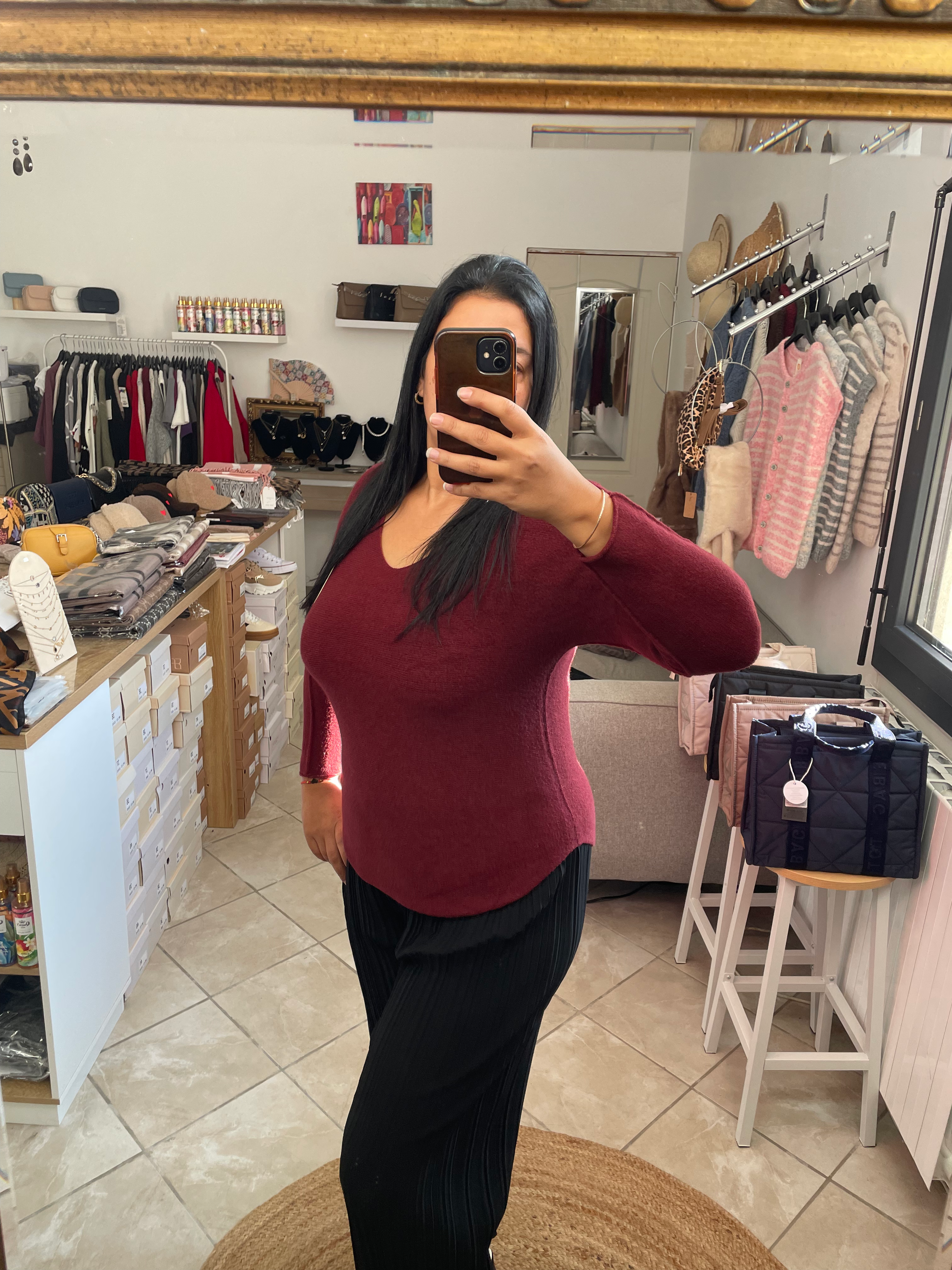 PULL MÉGANE BORDEAUX  image 1