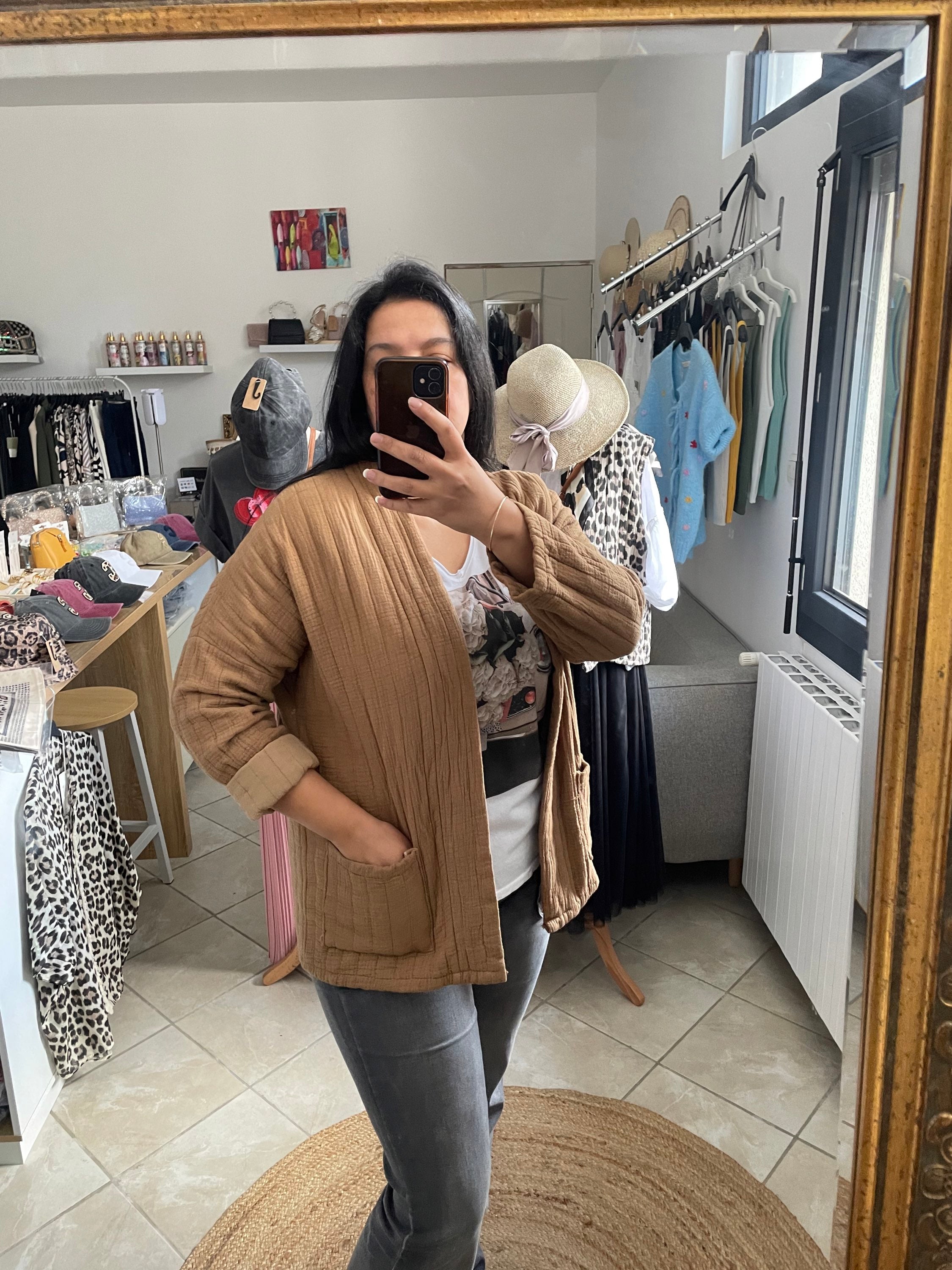 VESTE APRIL MARRON  image 1