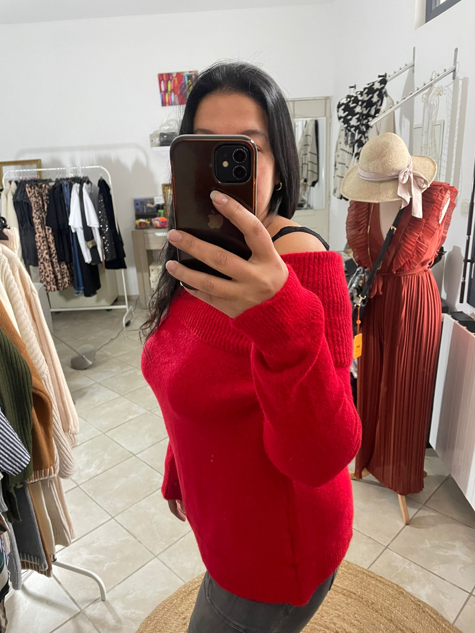 PULL AMBRE ROUGE image 1