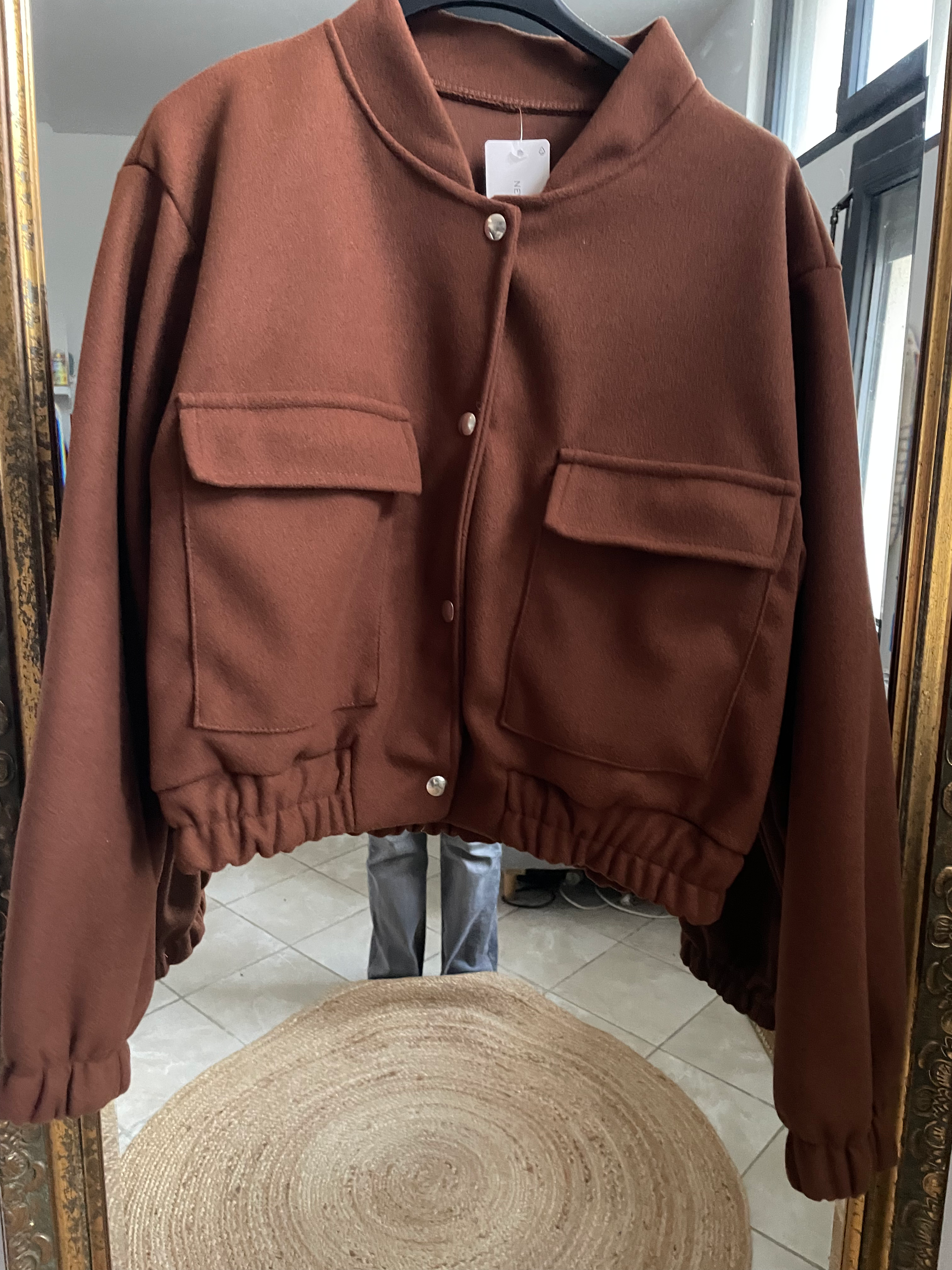 BLOUSON AVIATEUR CHOCOLAT image 4