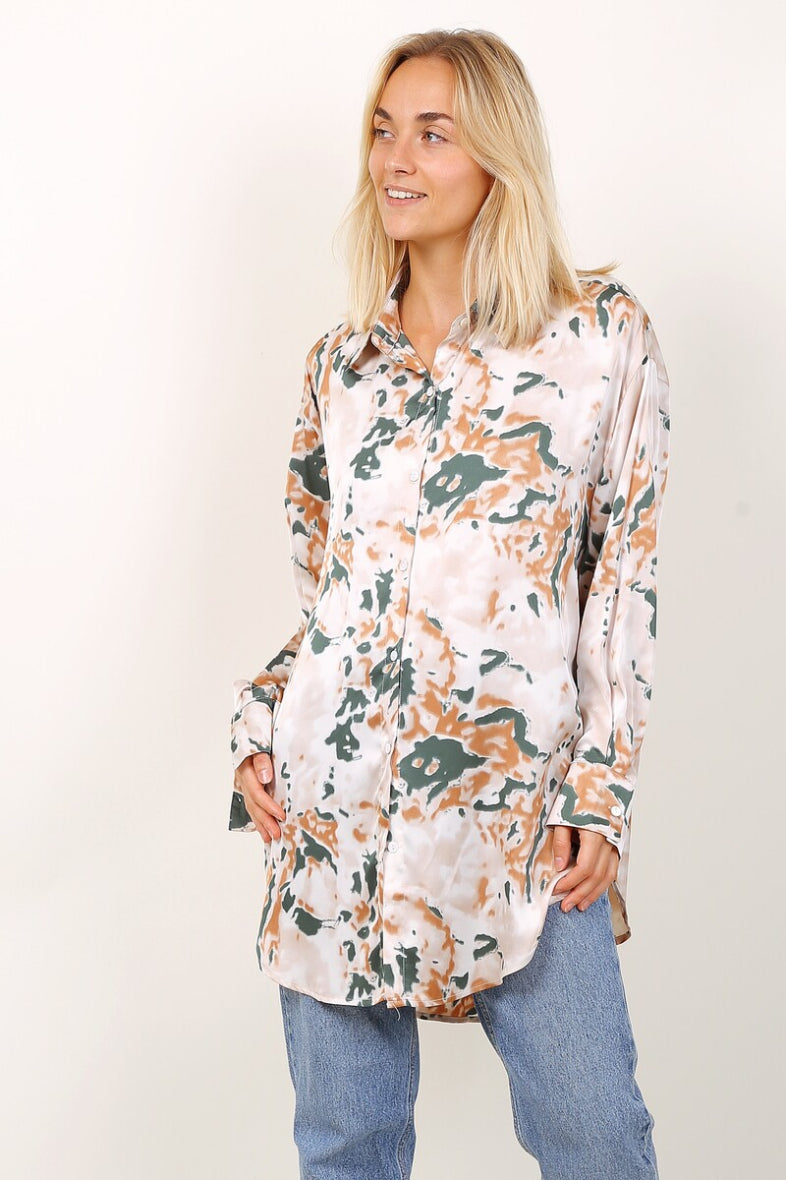 Chemise tunique imprimé tissu fluide image 1