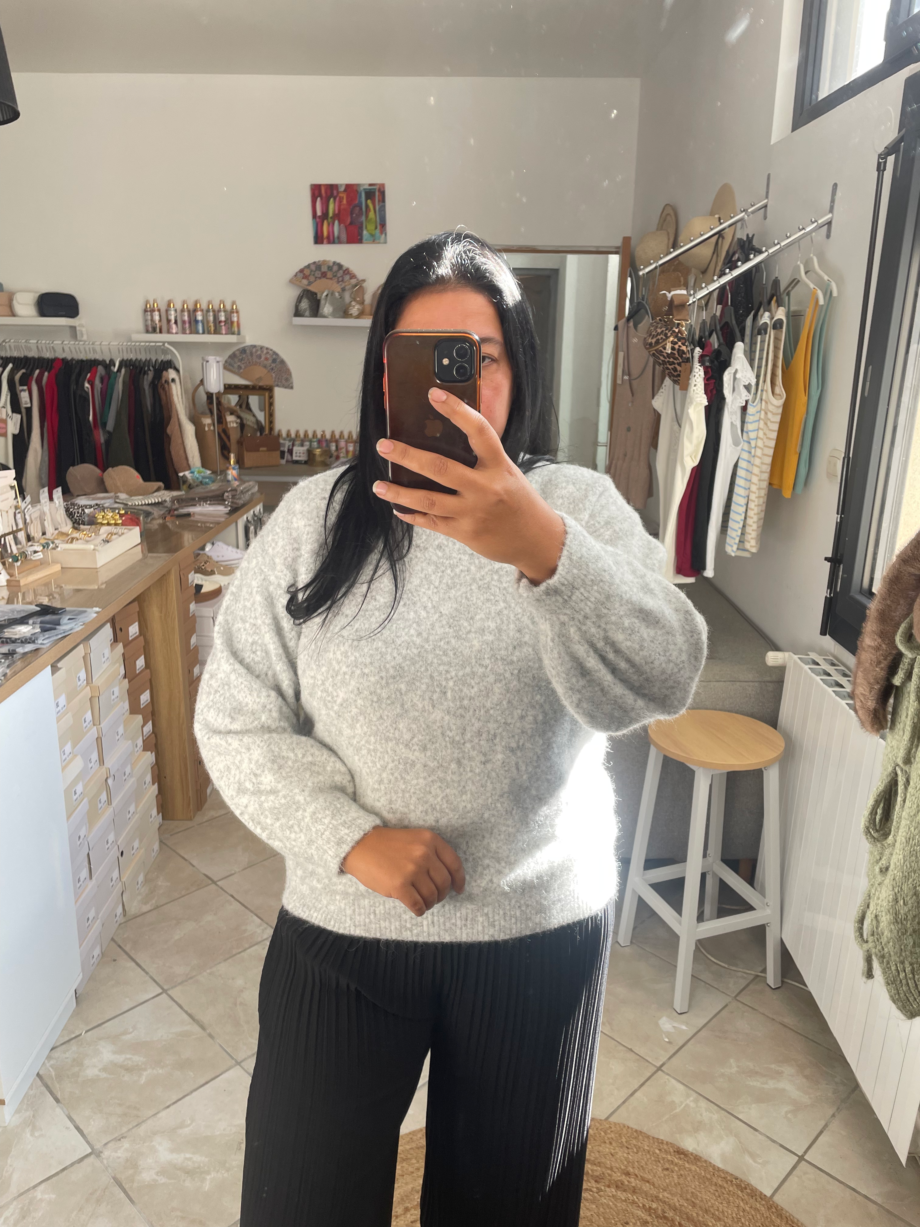 PULL CHACHA GRIS CLAIR image 1