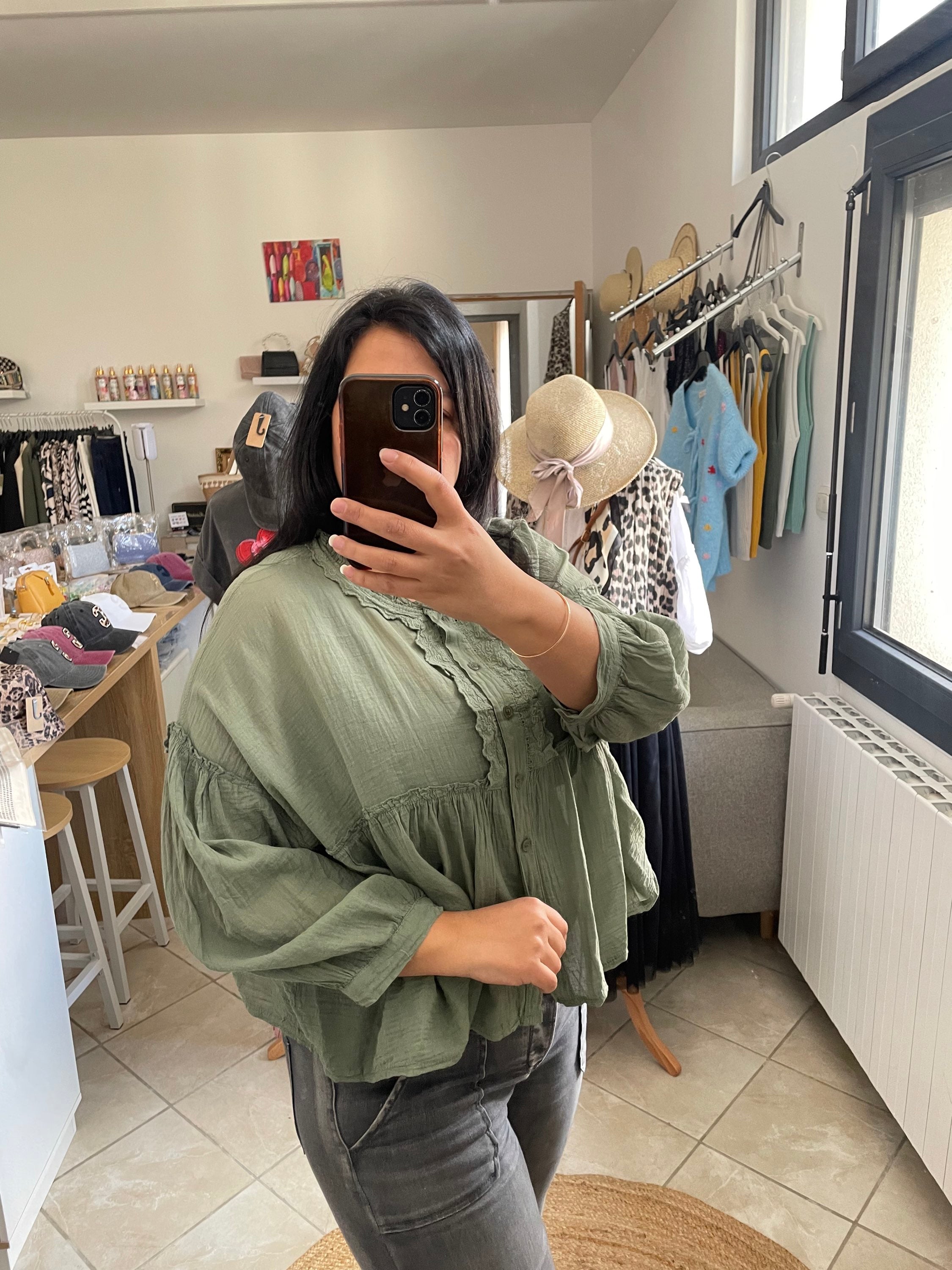 Chemise Amandine kaki image 1