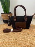 Sac noir velours inspi L