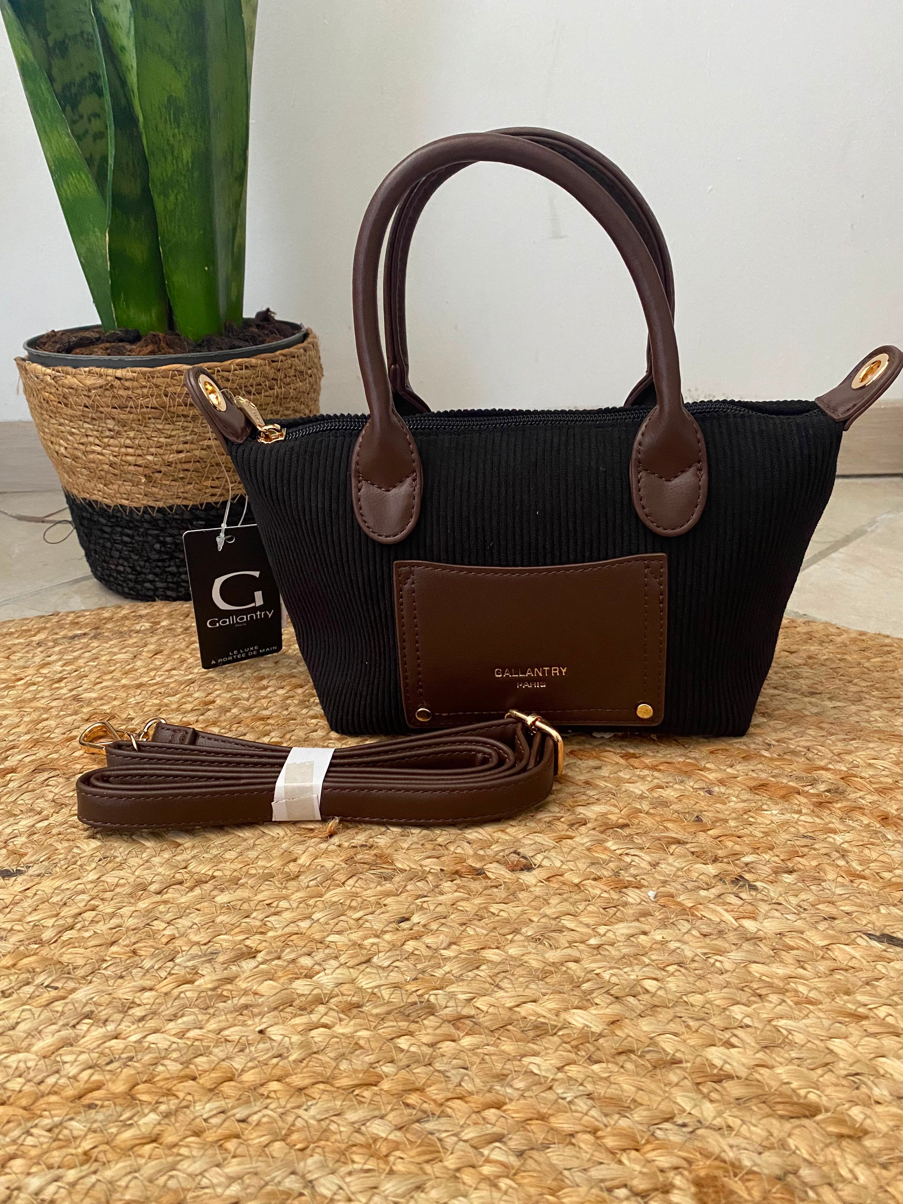 Sac noir velours inspi L