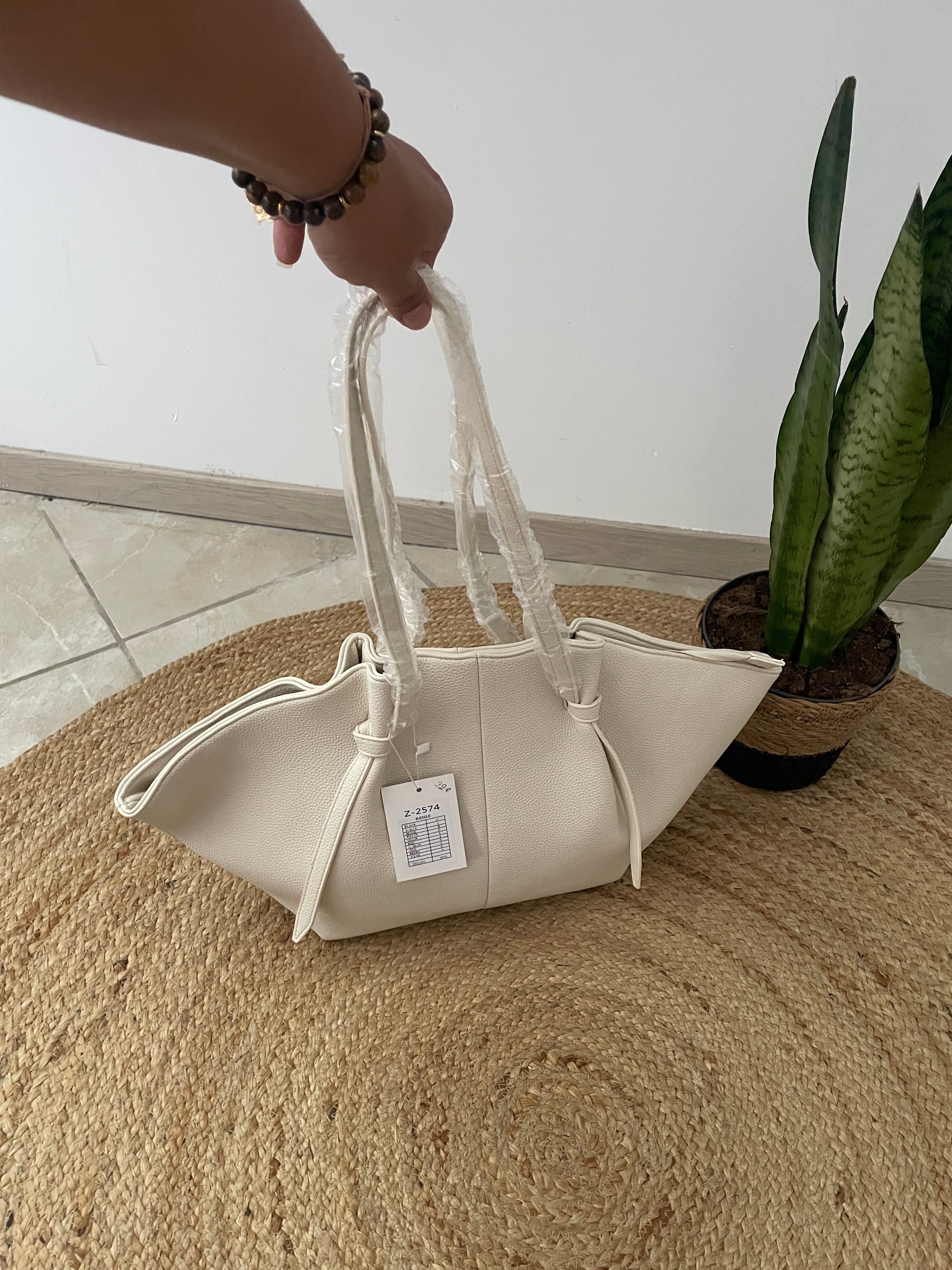Grand sac ivoire style Polène