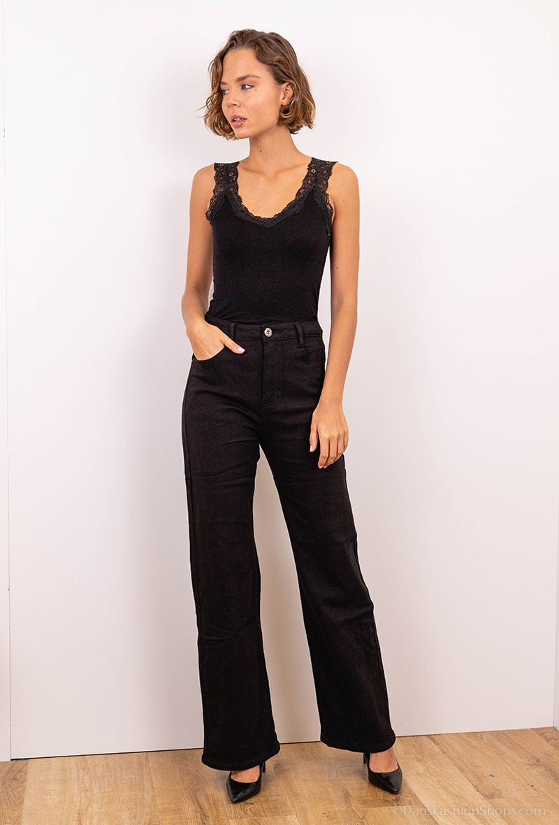 Jeans droit wide leg Lucie image 2