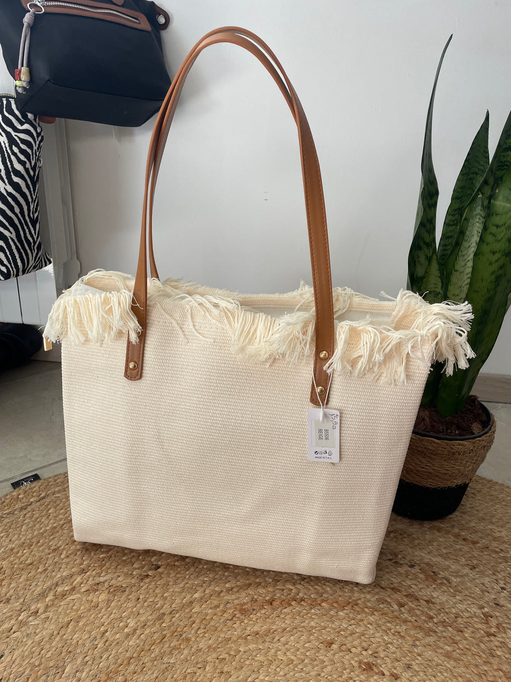 Tote Bag Summer Beige – Sac de Plage Tendance Femme