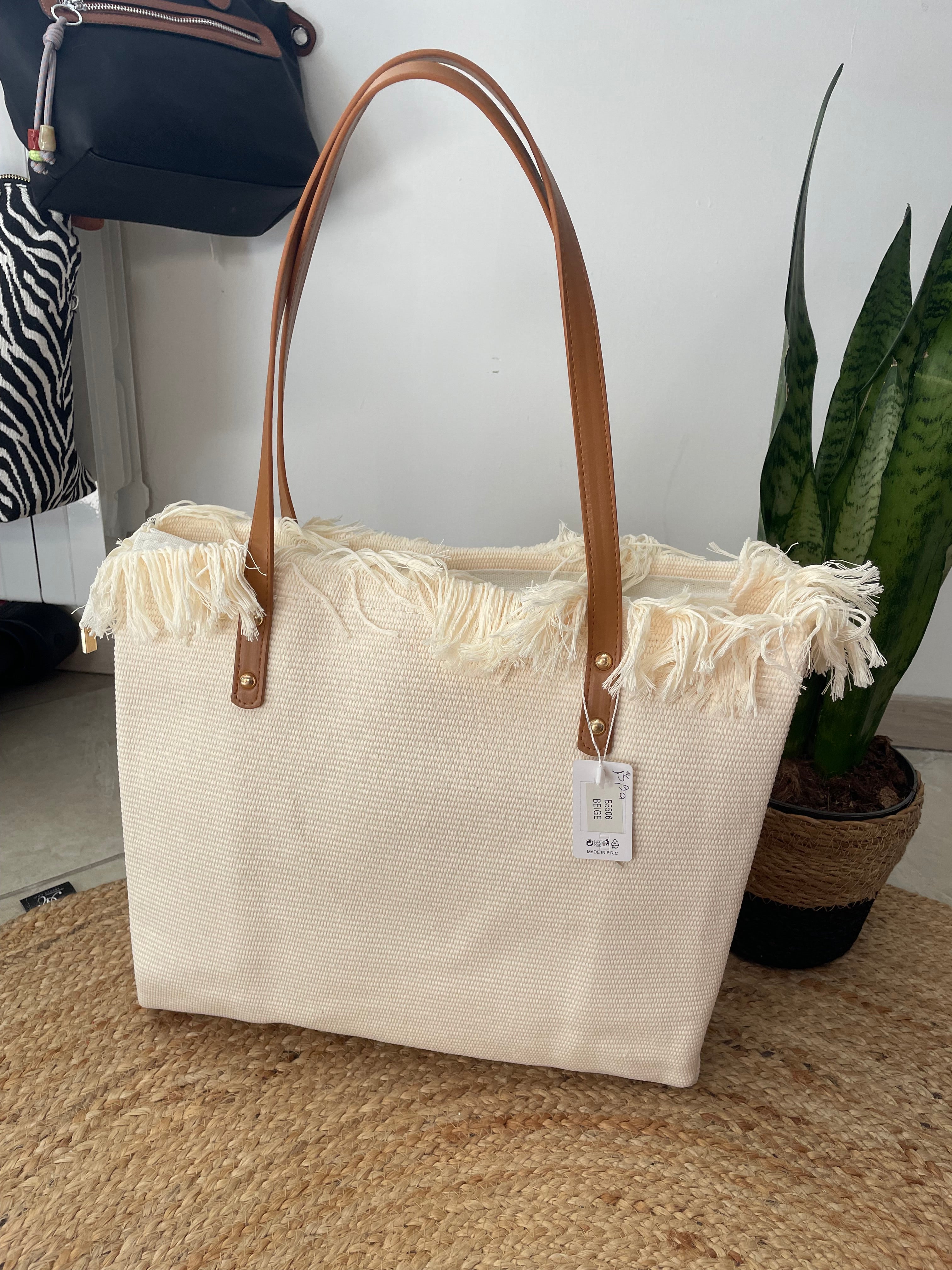 Tote Bag Summer Beige – Sac de Plage Tendance Femme