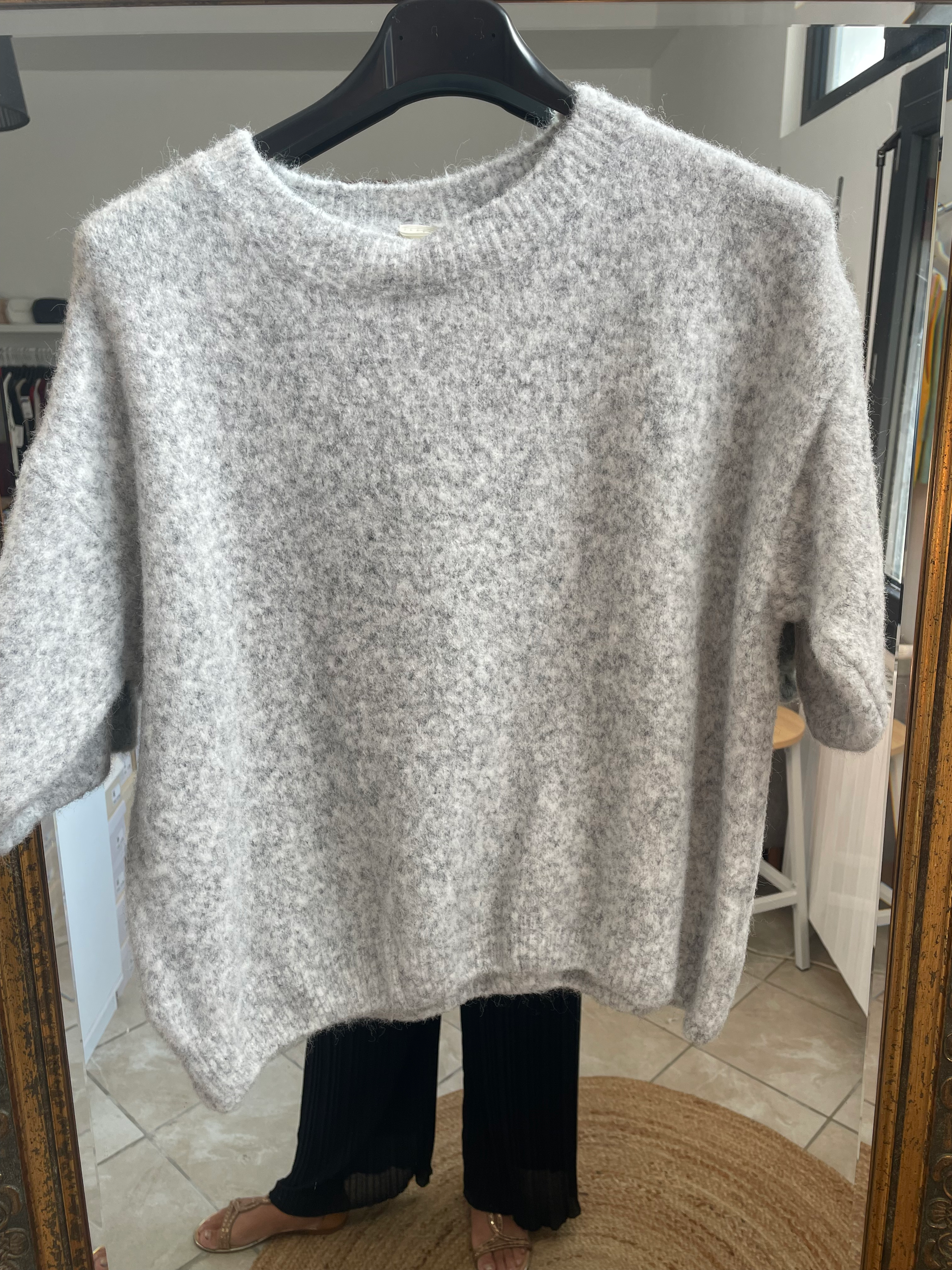 PULL AMBER GRIS CLAIR  image 2