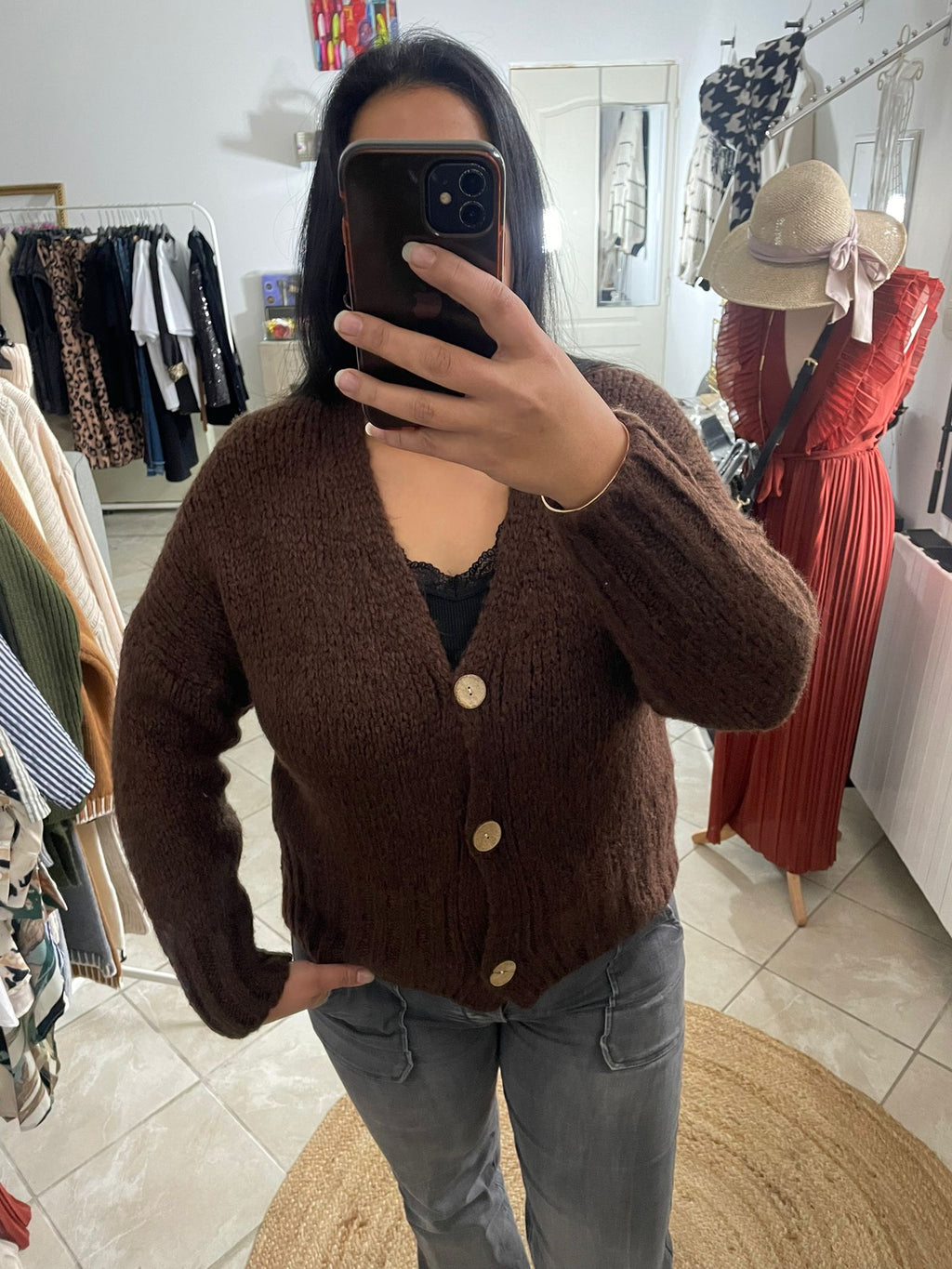 GILET PAULINA CHOCOLAT image 1