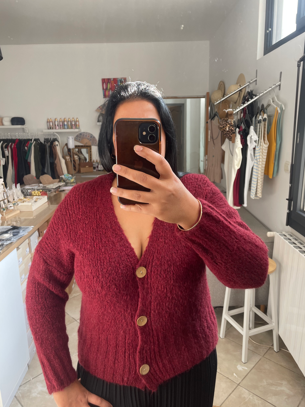 GILET PAULINA BORDEAUX image 0