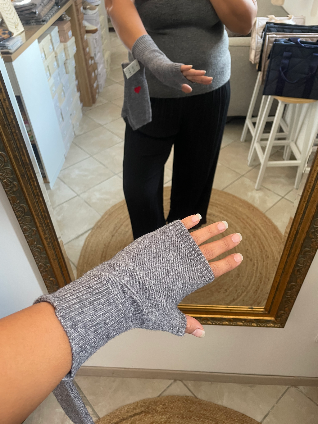 MITAINE CŒUR ♥️ GRIS image 0