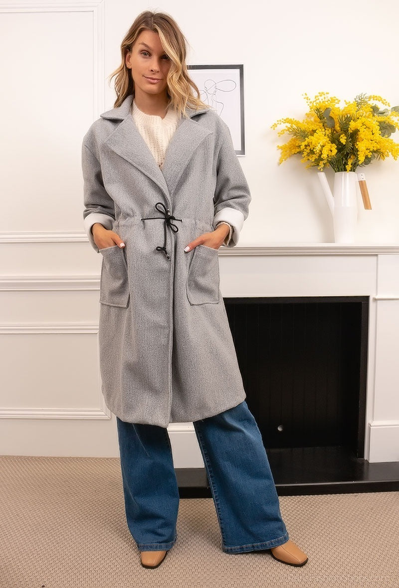 MANTEAU INES GRIS image 4