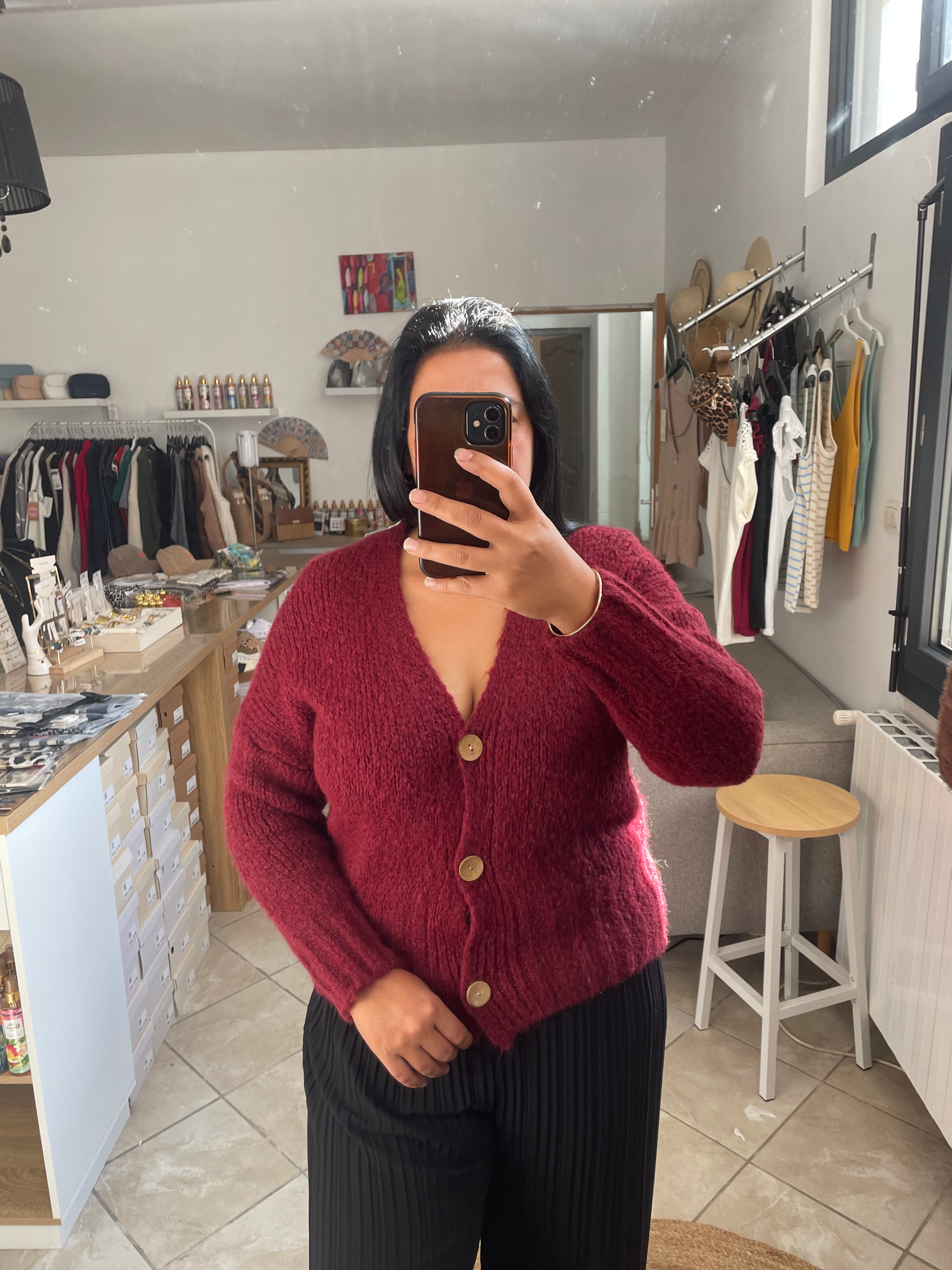 GILET PAULINA BORDEAUX image 1