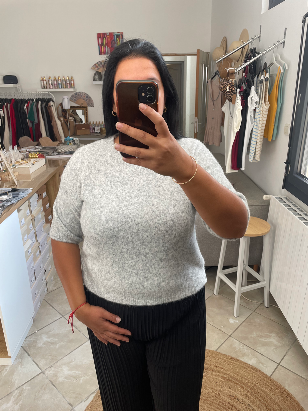 PULL AMBER GRIS CLAIR  image 0