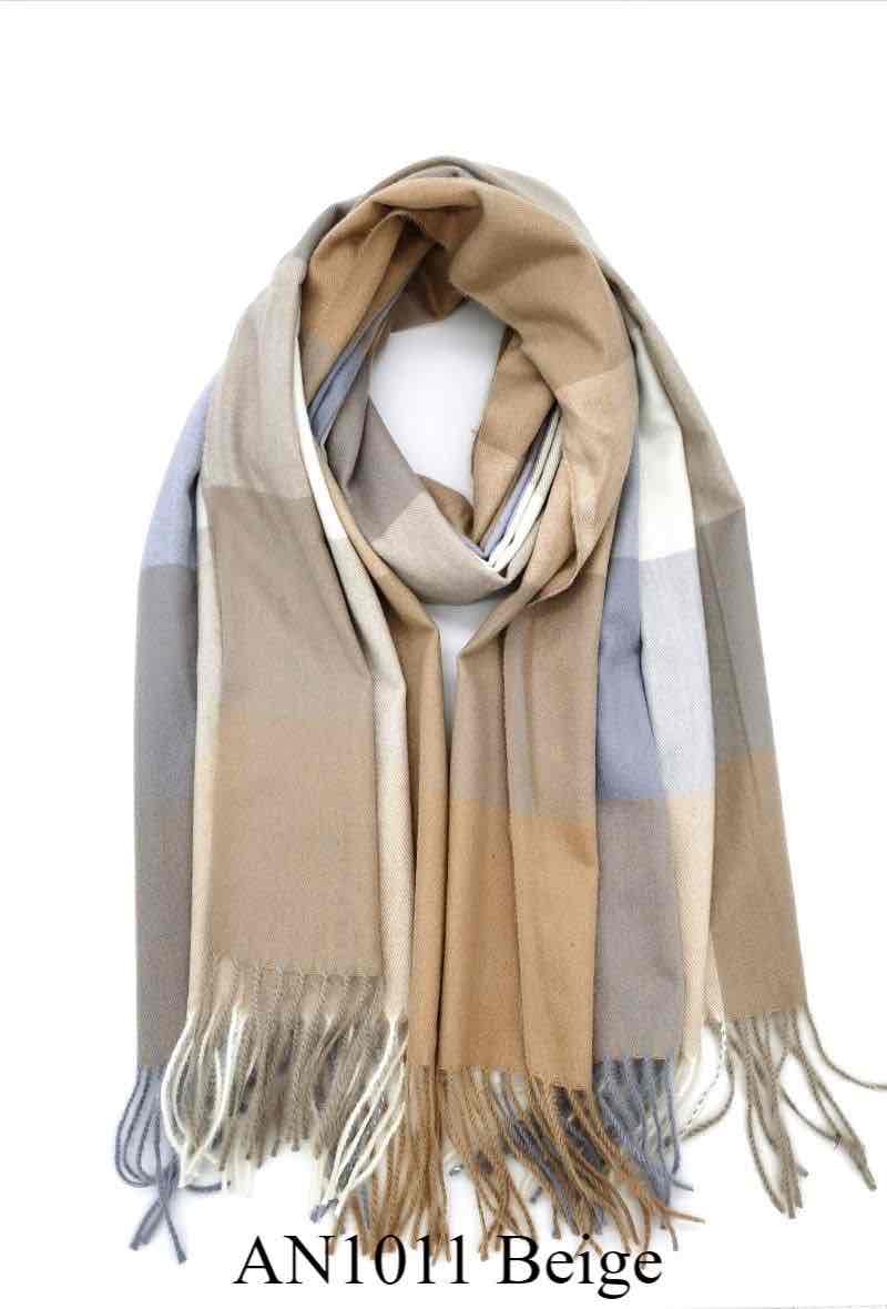 Echarpes a franges beige image 0