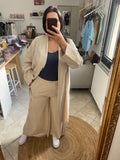 KIMONO ET PANTALON SOFIA BEIGE image 0