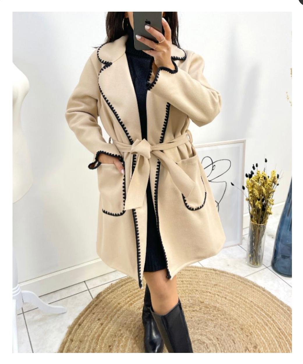 MANTEAU AVA COURT BEIGE image 0