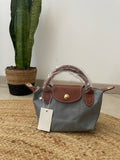 Mini Sac Inspiré Longchamp – Gris