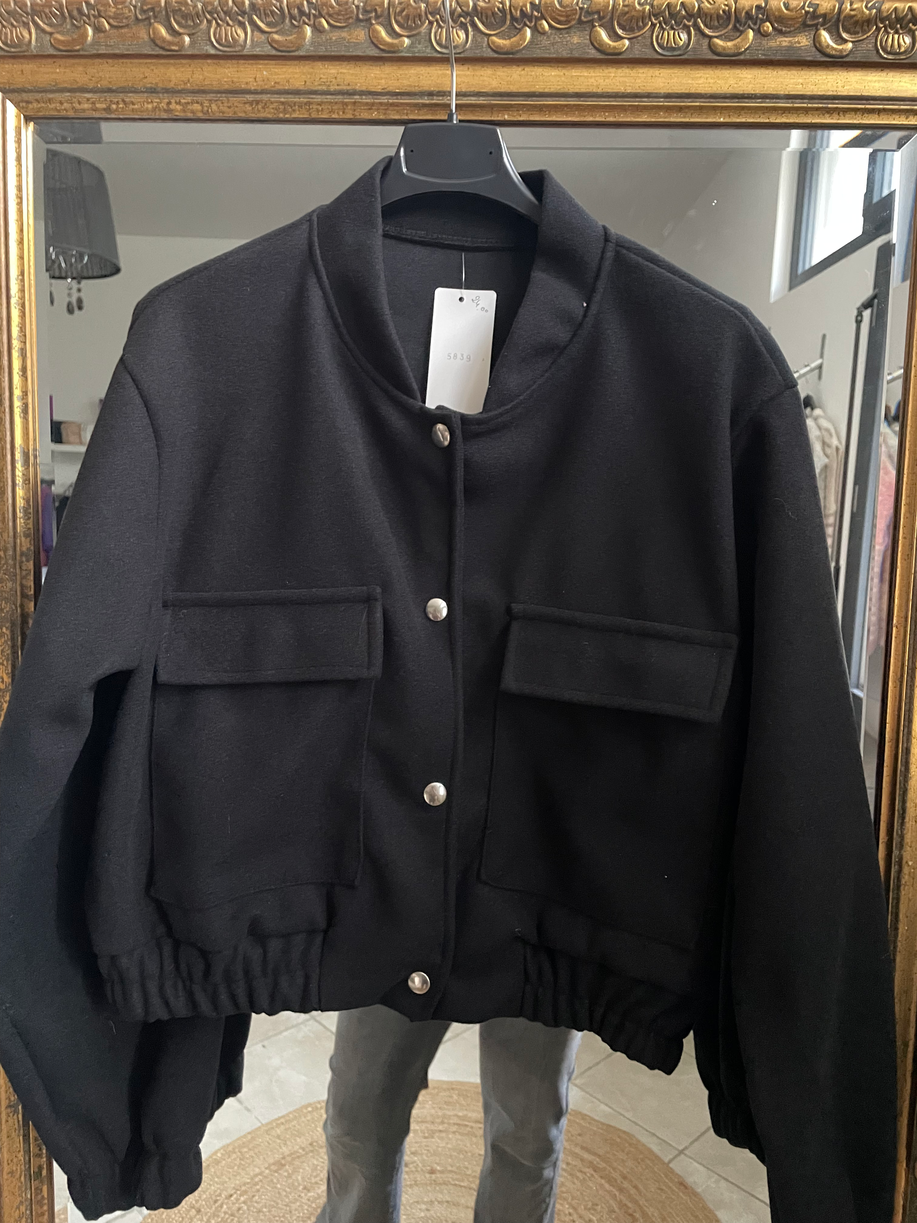 BLOUSON AVIATEUR NOIR image 4