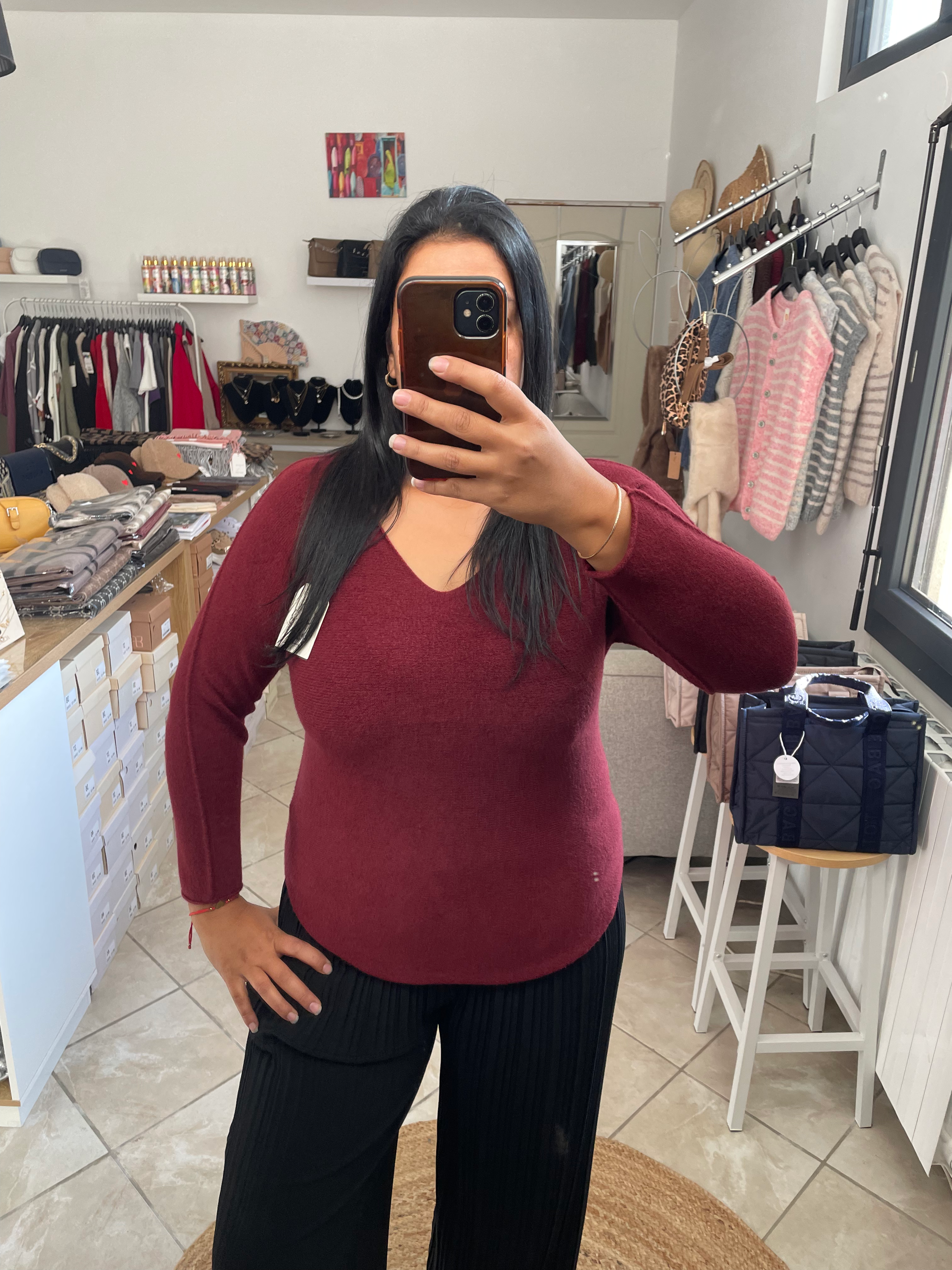 PULL MÉGANE BORDEAUX  image 0