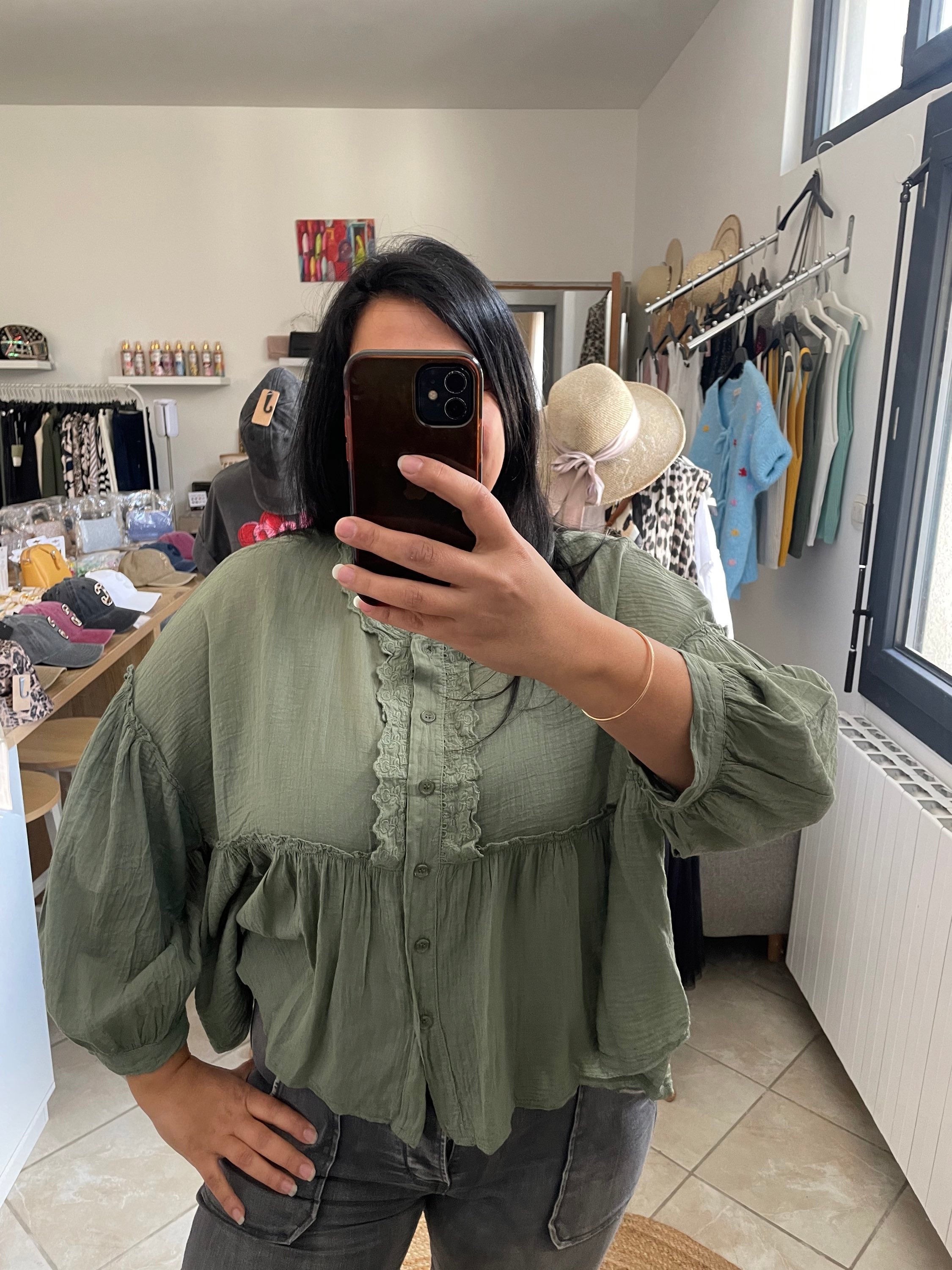 Chemise Amandine kaki image 2