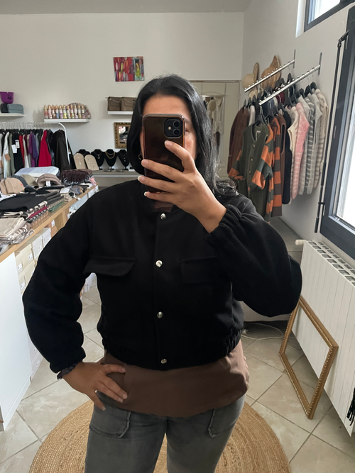 BLOUSON AVIATEUR NOIR image 1