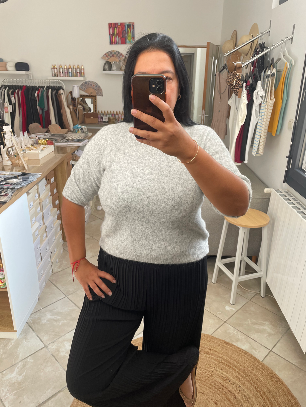 PULL AMBER GRIS CLAIR  image 1