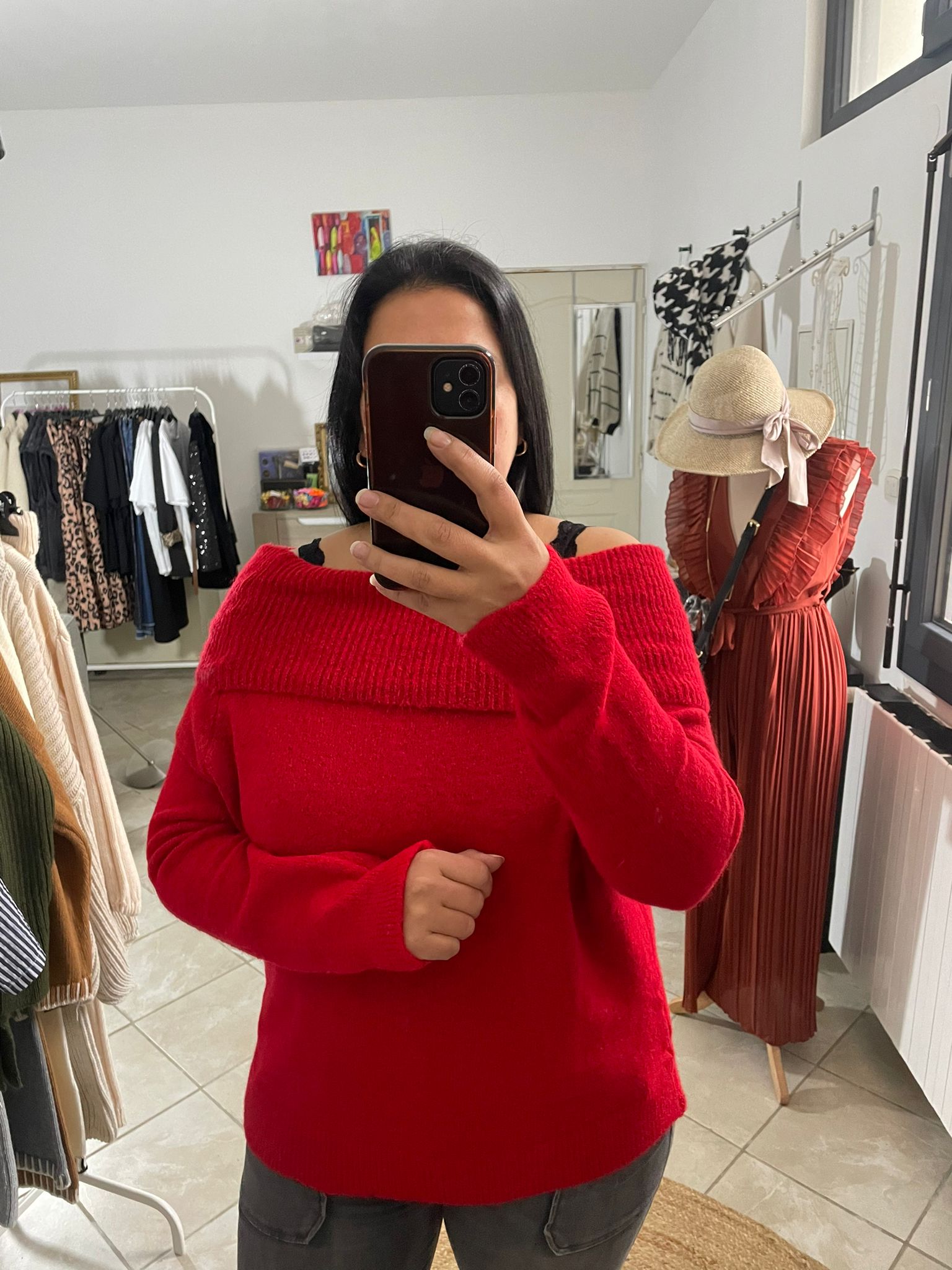 PULL AMBRE ROUGE image 0