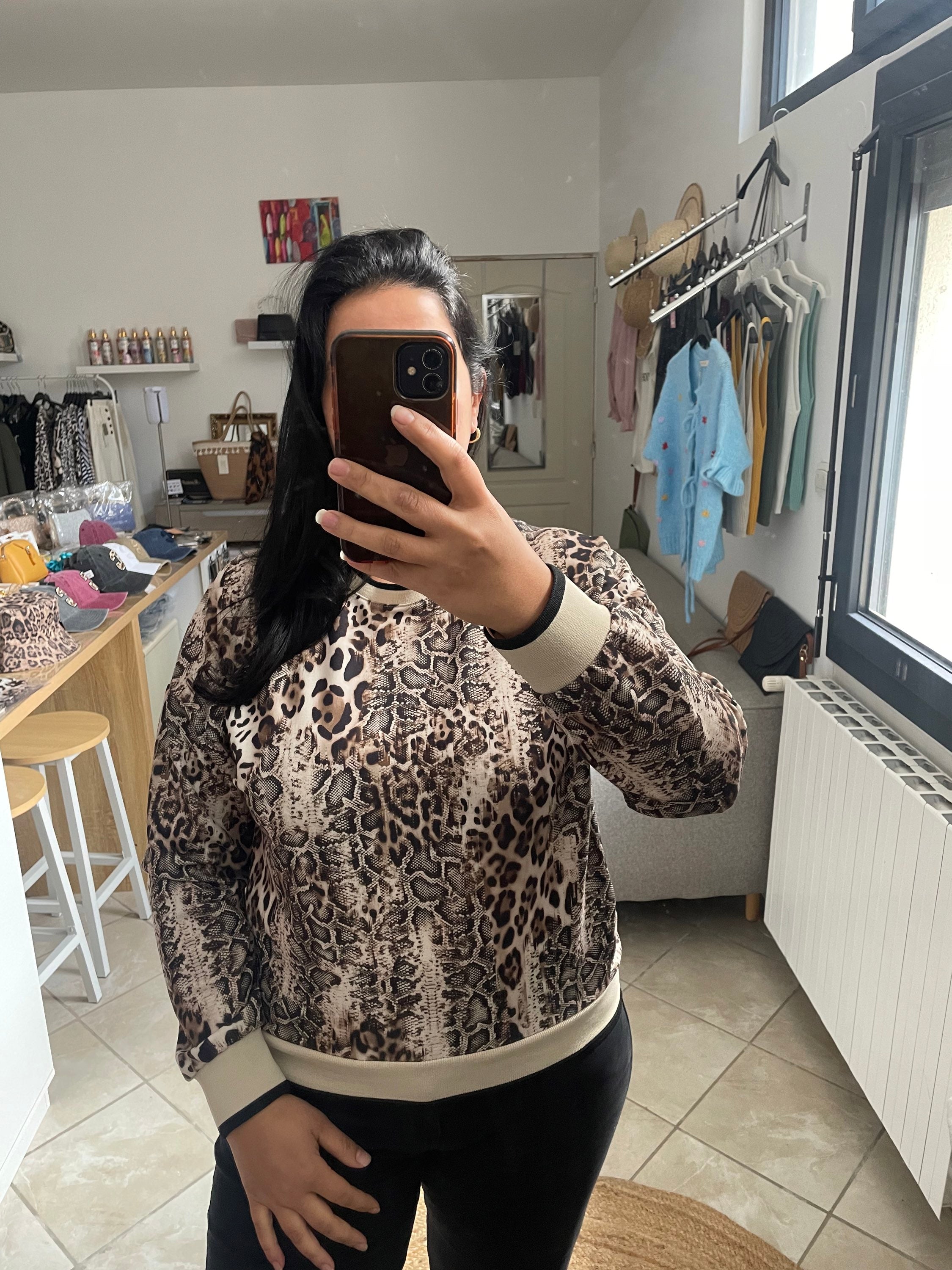 PULL CLÉO MOTIFS LÉOPARD  image 0