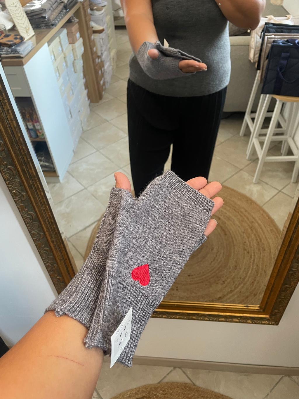 MITAINE CŒUR ♥️ GRIS image 1
