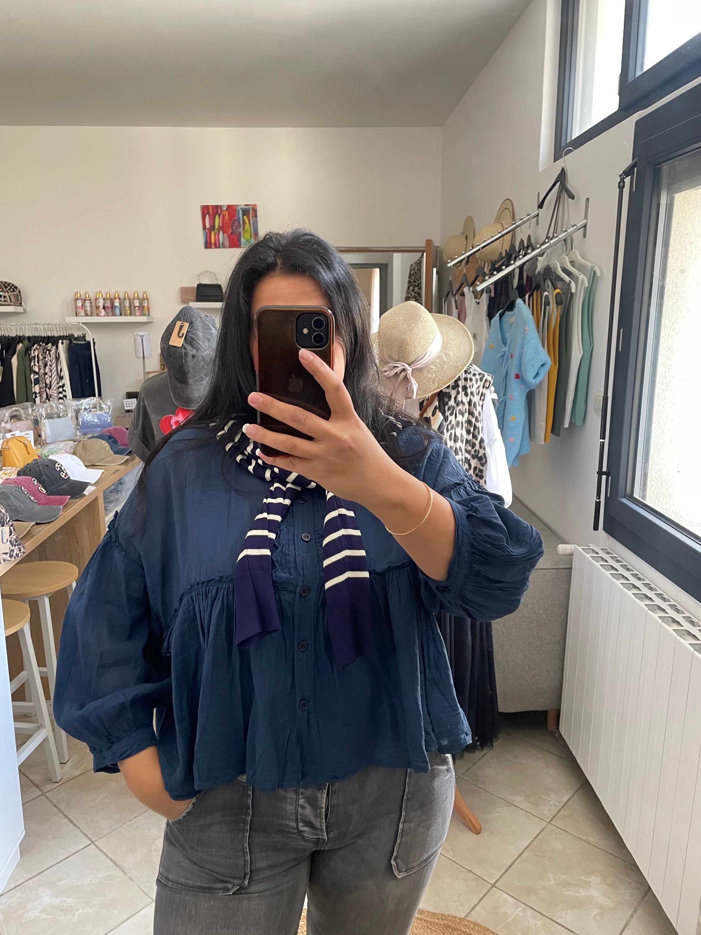 Chemise Amandine bleu marine  image 0