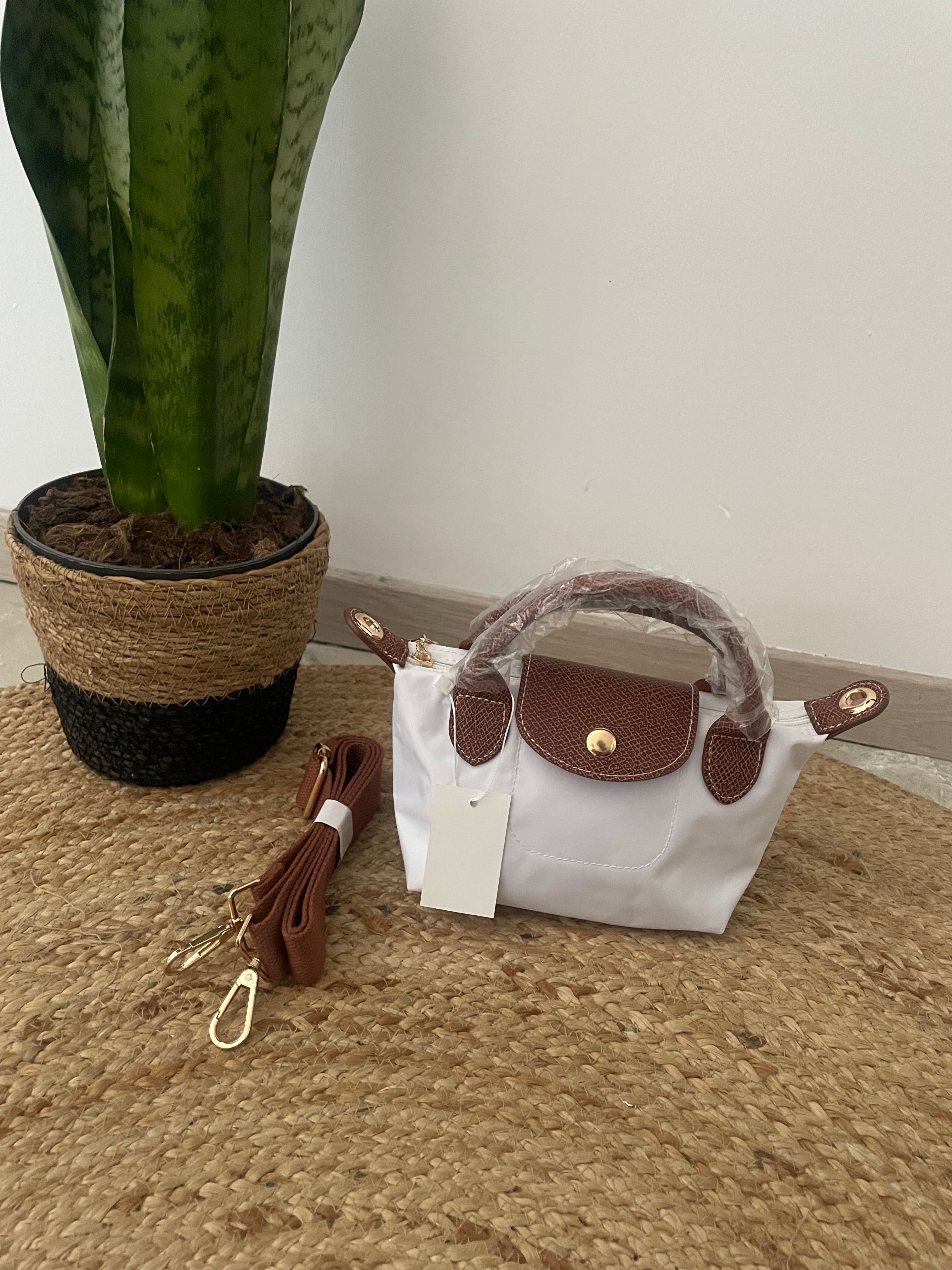 Mini Sac Inspiré Longchamp – Blanc