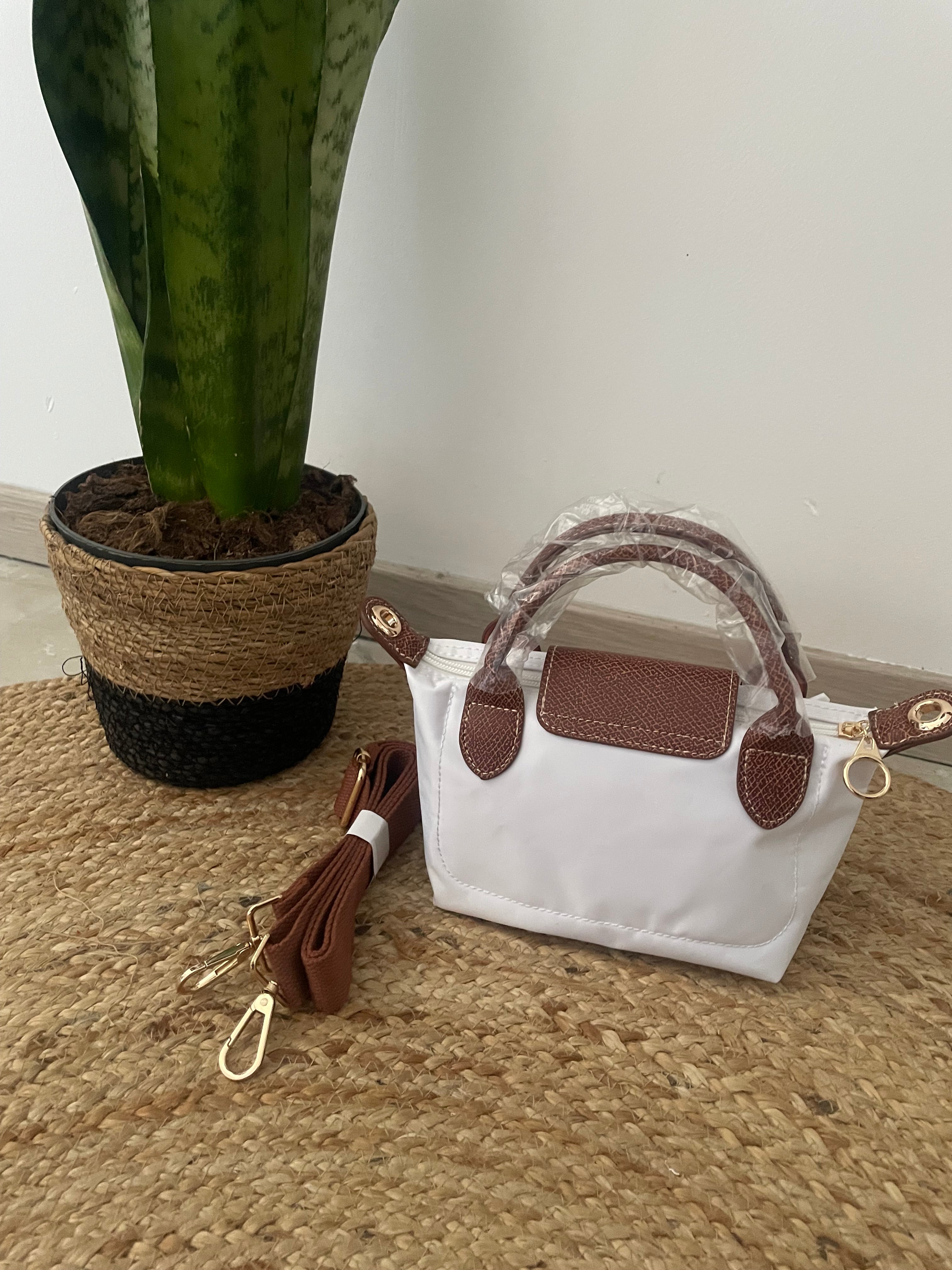 Mini Sac Inspiré Longchamp – Blanc