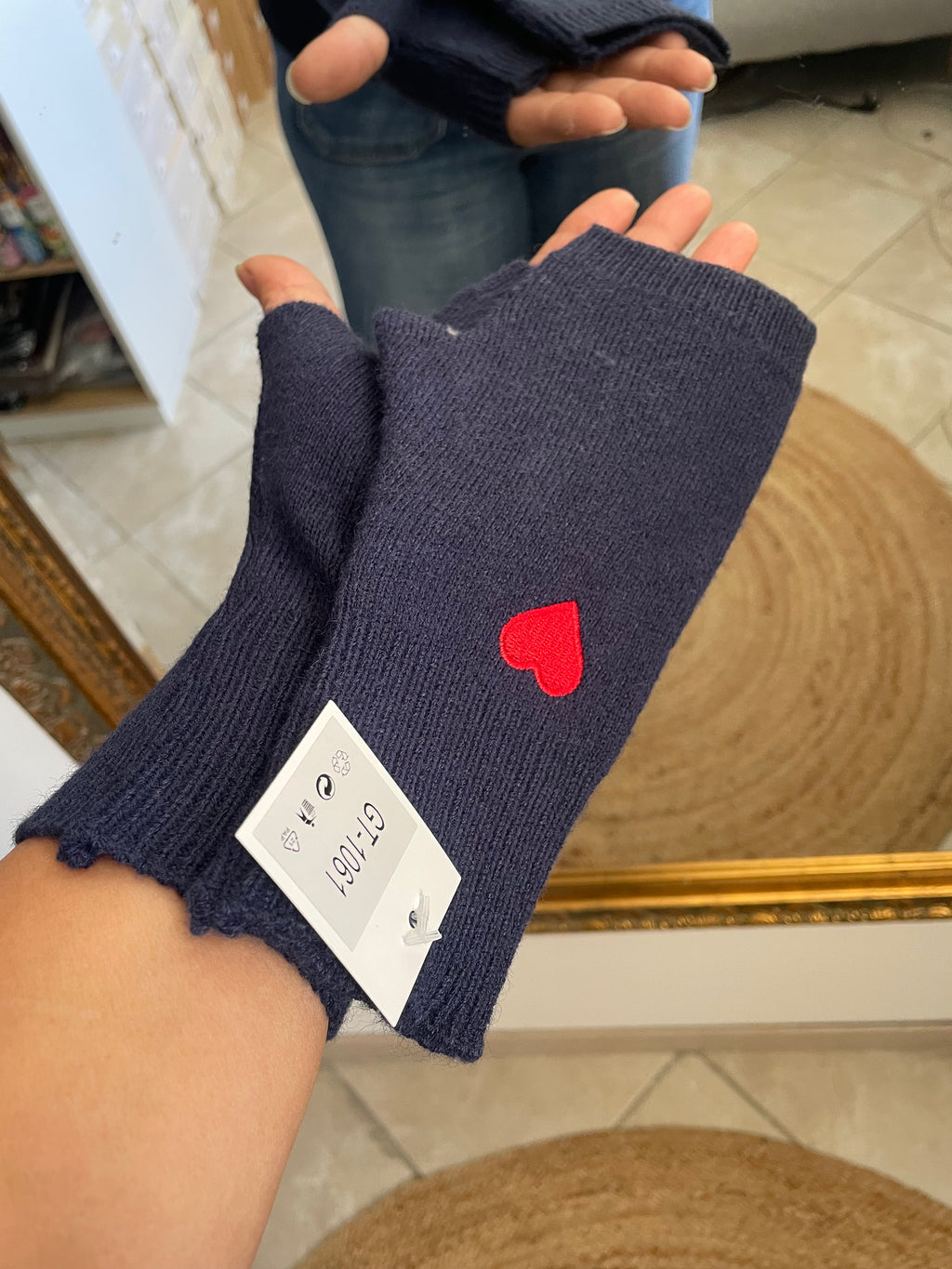 MITAINE CŒUR ♥️  MARINE