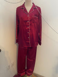 Pyjama satin bordeaux