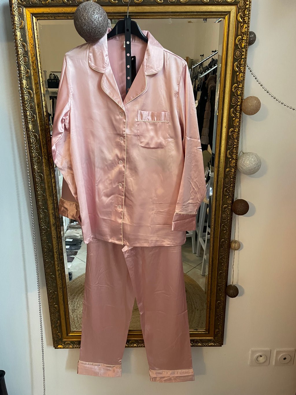 Pyjama satin rose