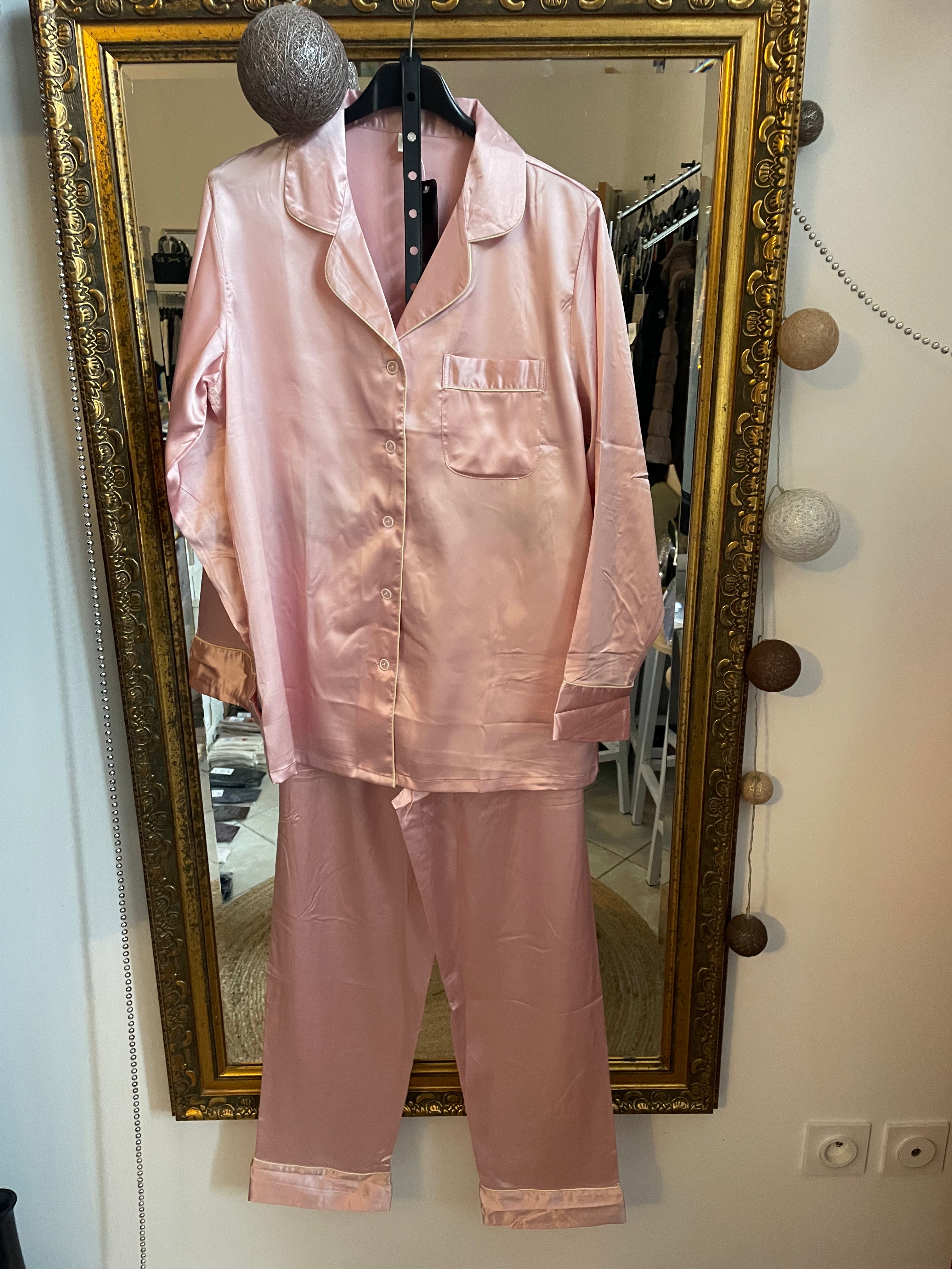 Pyjama satin rose