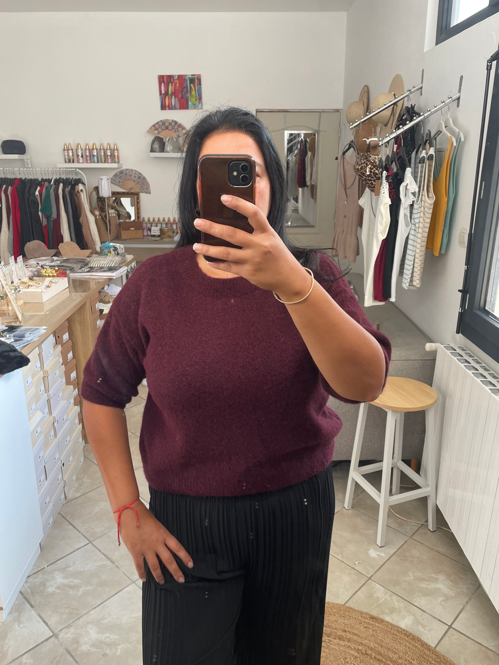 PULL AMBER BORDEAUX image 0