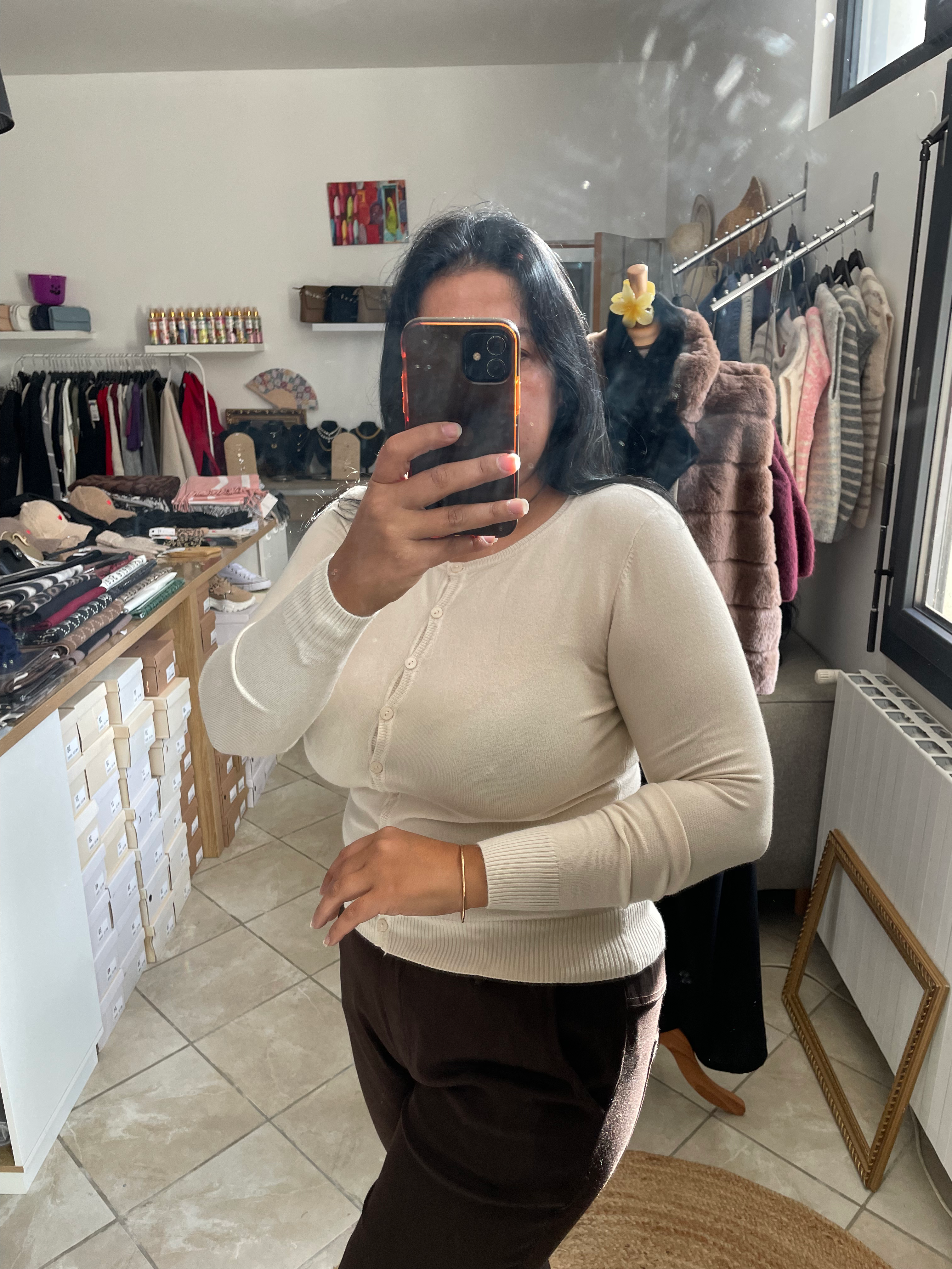 GILET ALICE BEIGE image 1