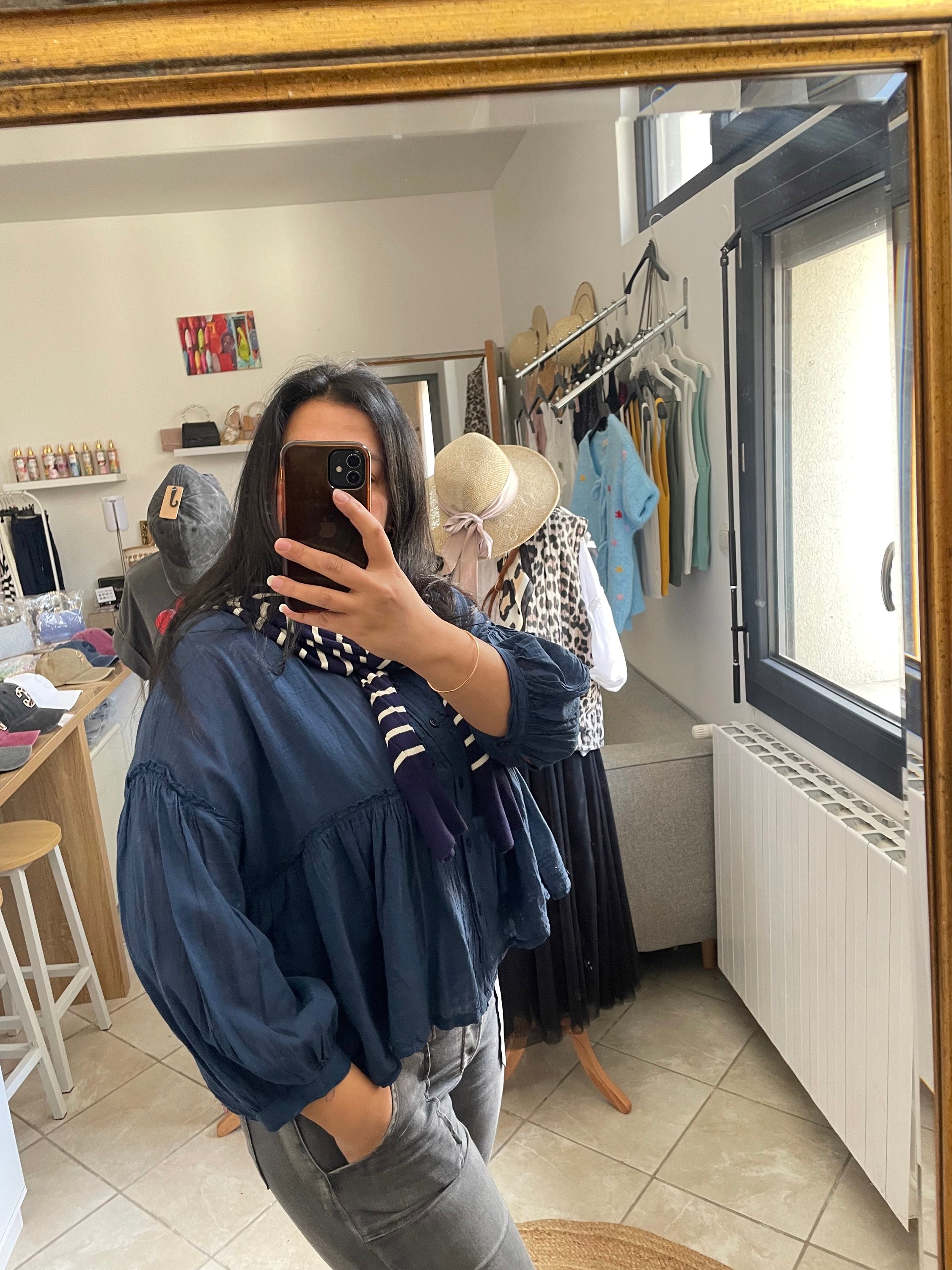 Chemise Amandine bleu marine  image 1