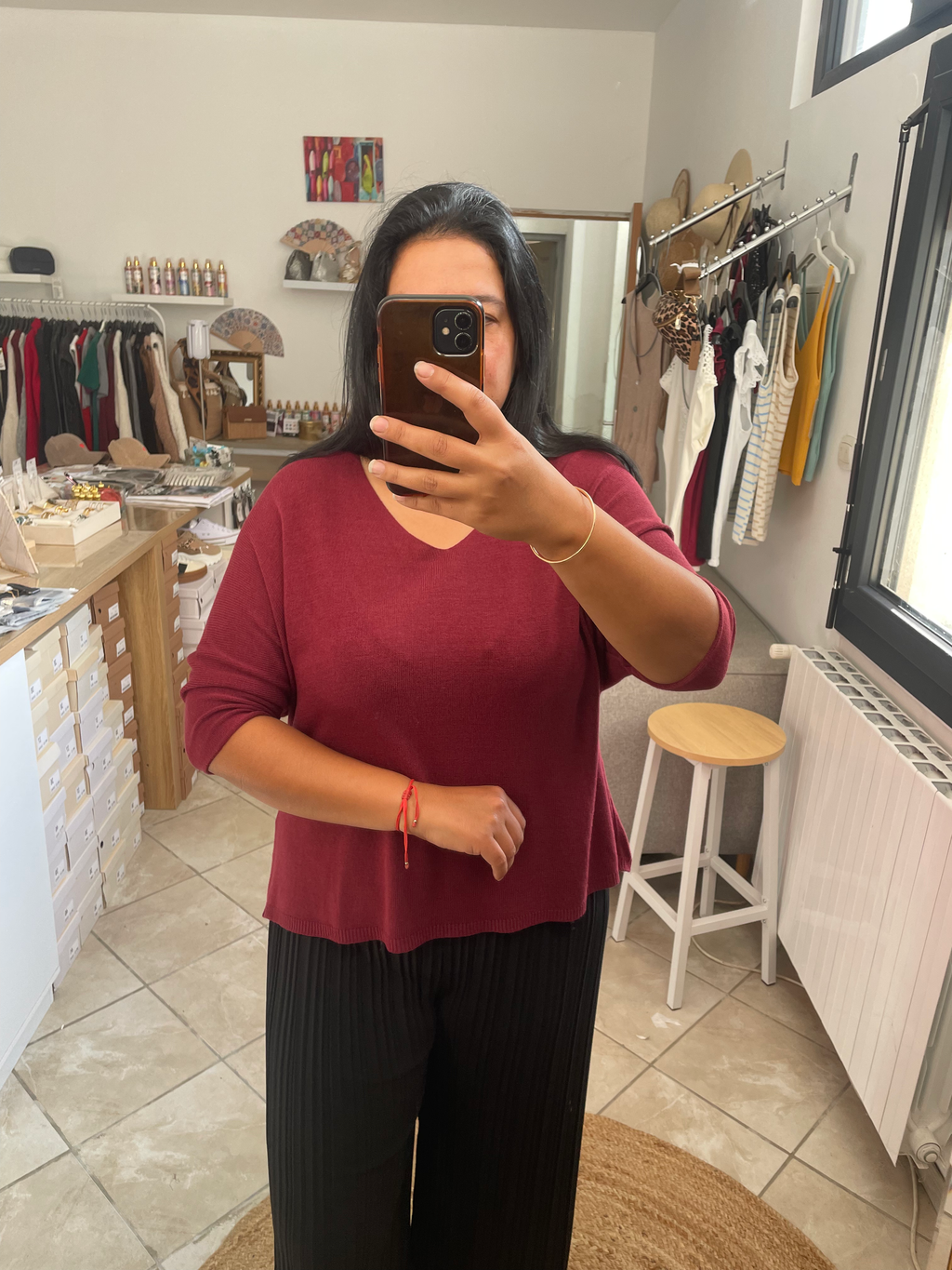 PULL CHRISTINA BORDEAUX image 0