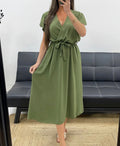 ROBE LONGUE ELSA KAKI image 0