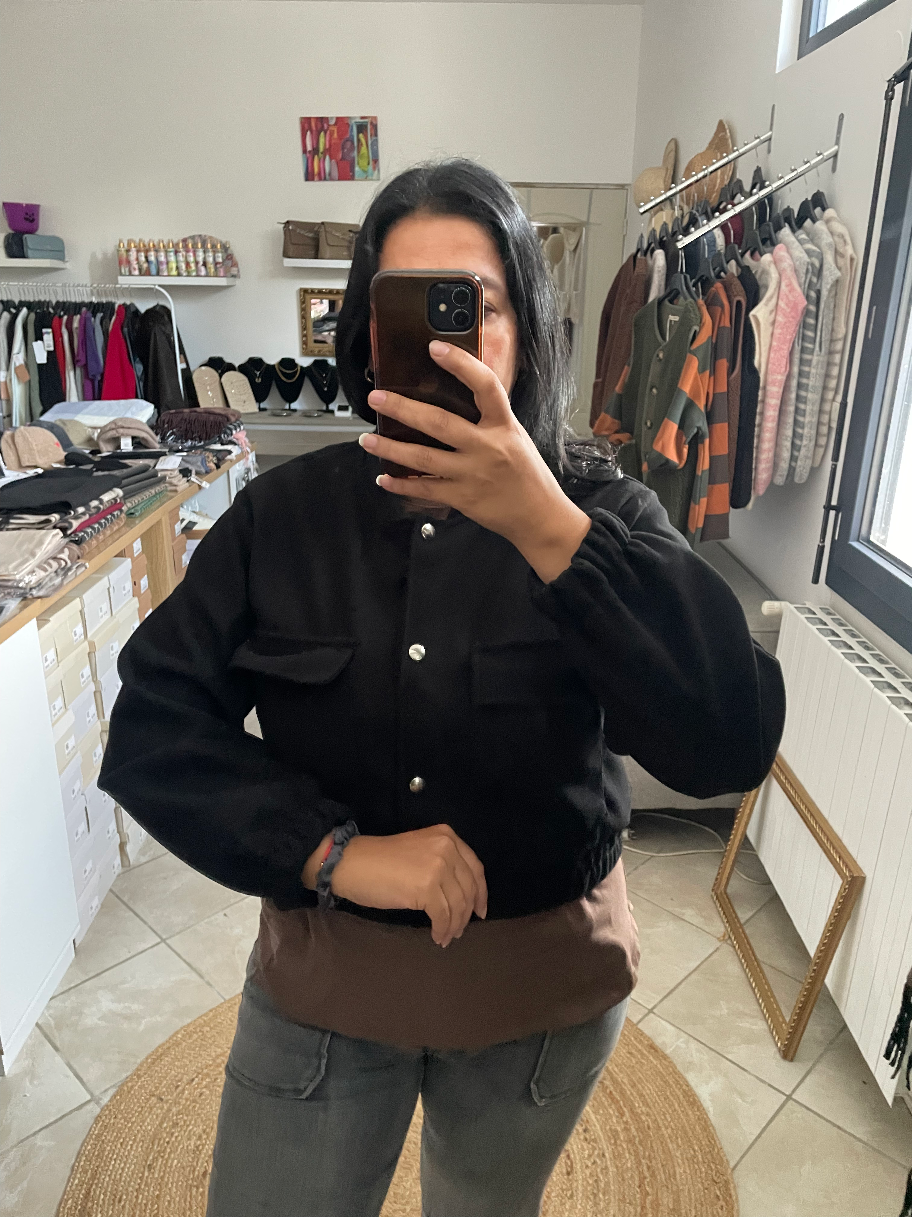 BLOUSON AVIATEUR NOIR image 2