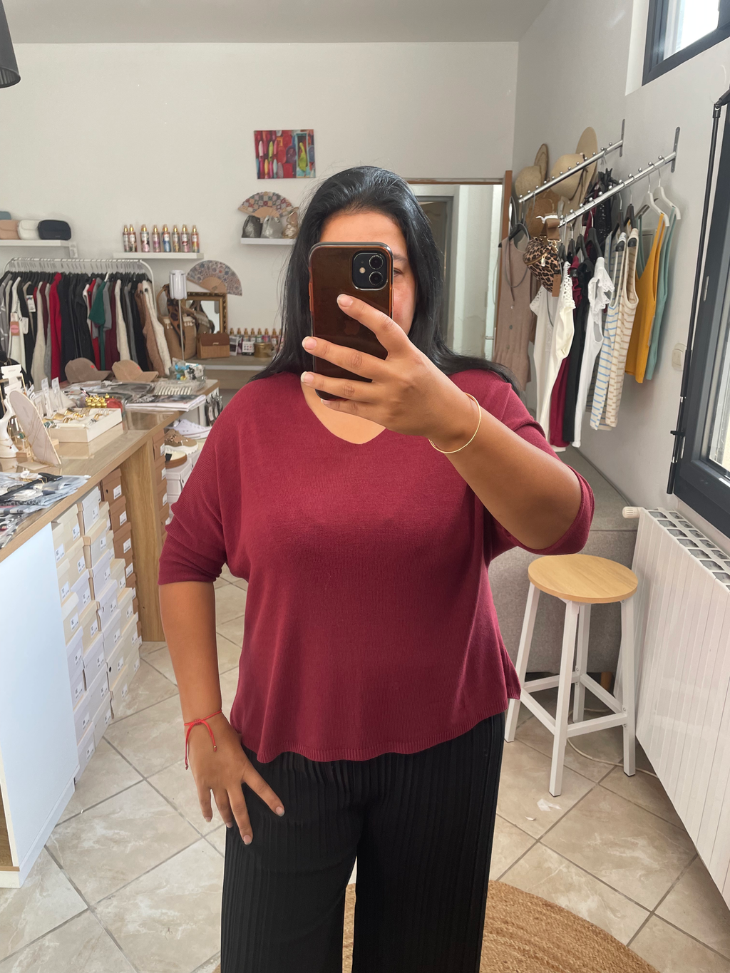 PULL CHRISTINA BORDEAUX image 1